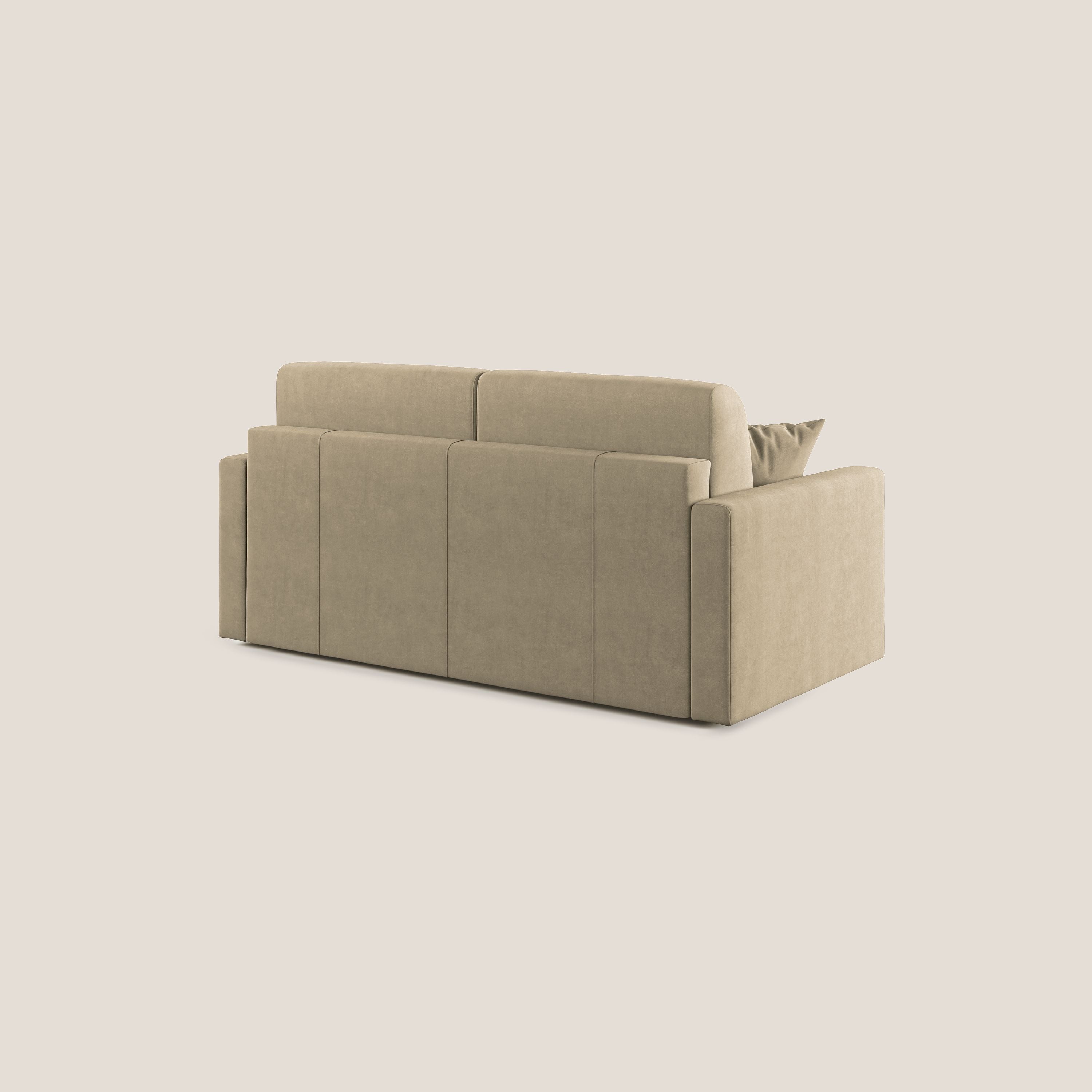 Chris Divano letto in microfibra smacchiabile T11 beige - divani.store