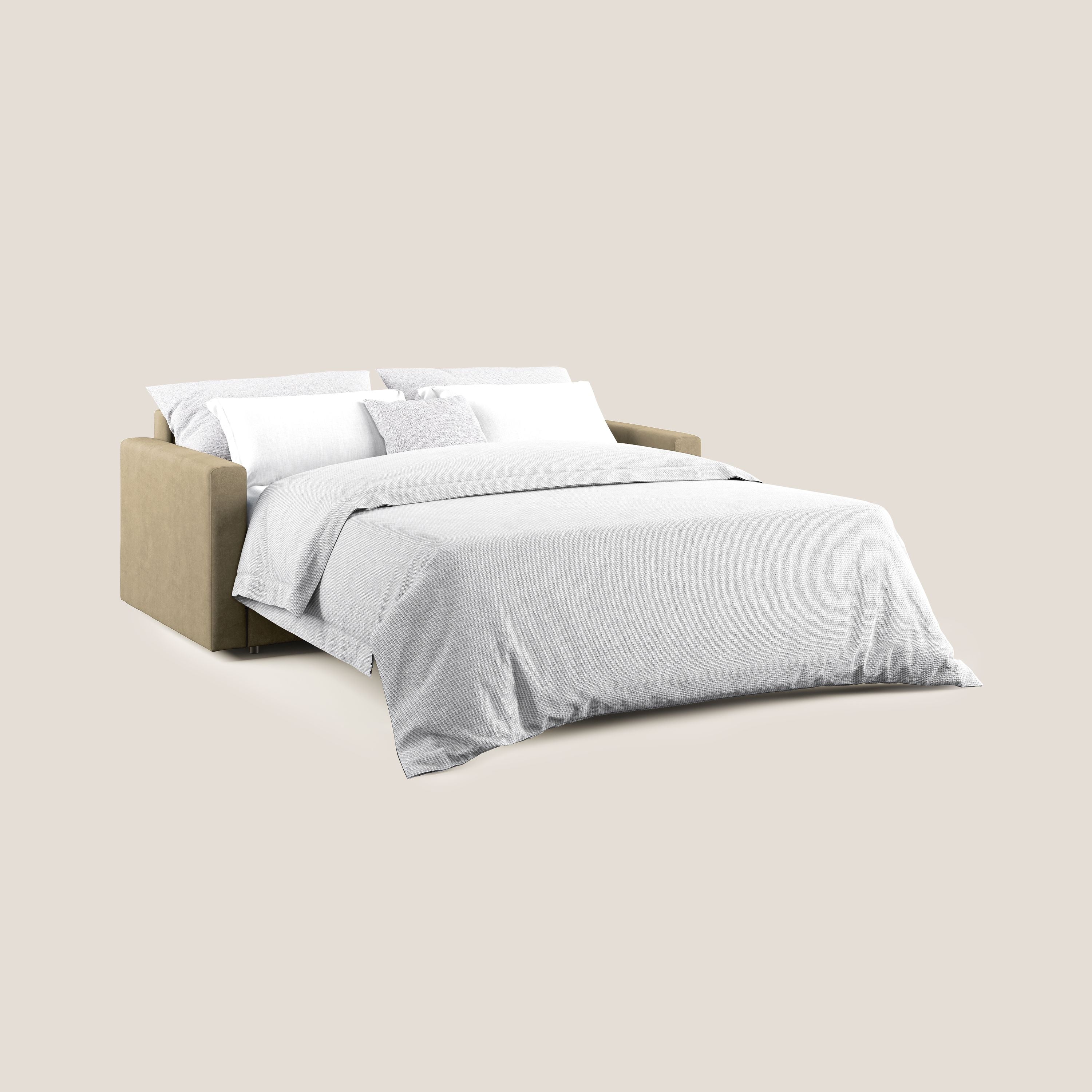 Chris Divano letto in microfibra smacchiabile T11 beige - divani.store