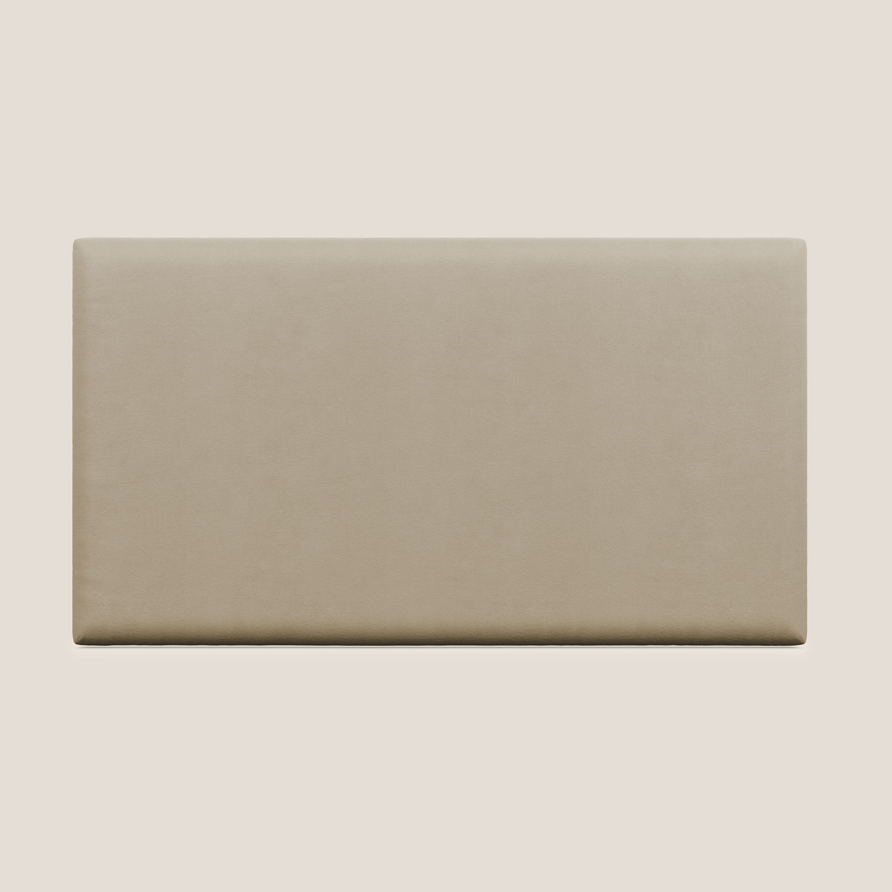 Testata pannello a muro grande di varie dimensioni in morbida microfibra smacchiabile T11 beige - divani.store