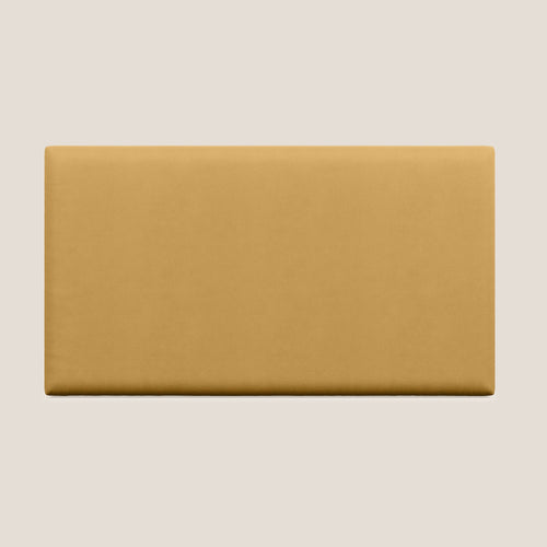 Testata pannello a muro media di varie dimensioni in microfibra smacchiabile T11 giallo - divani.store