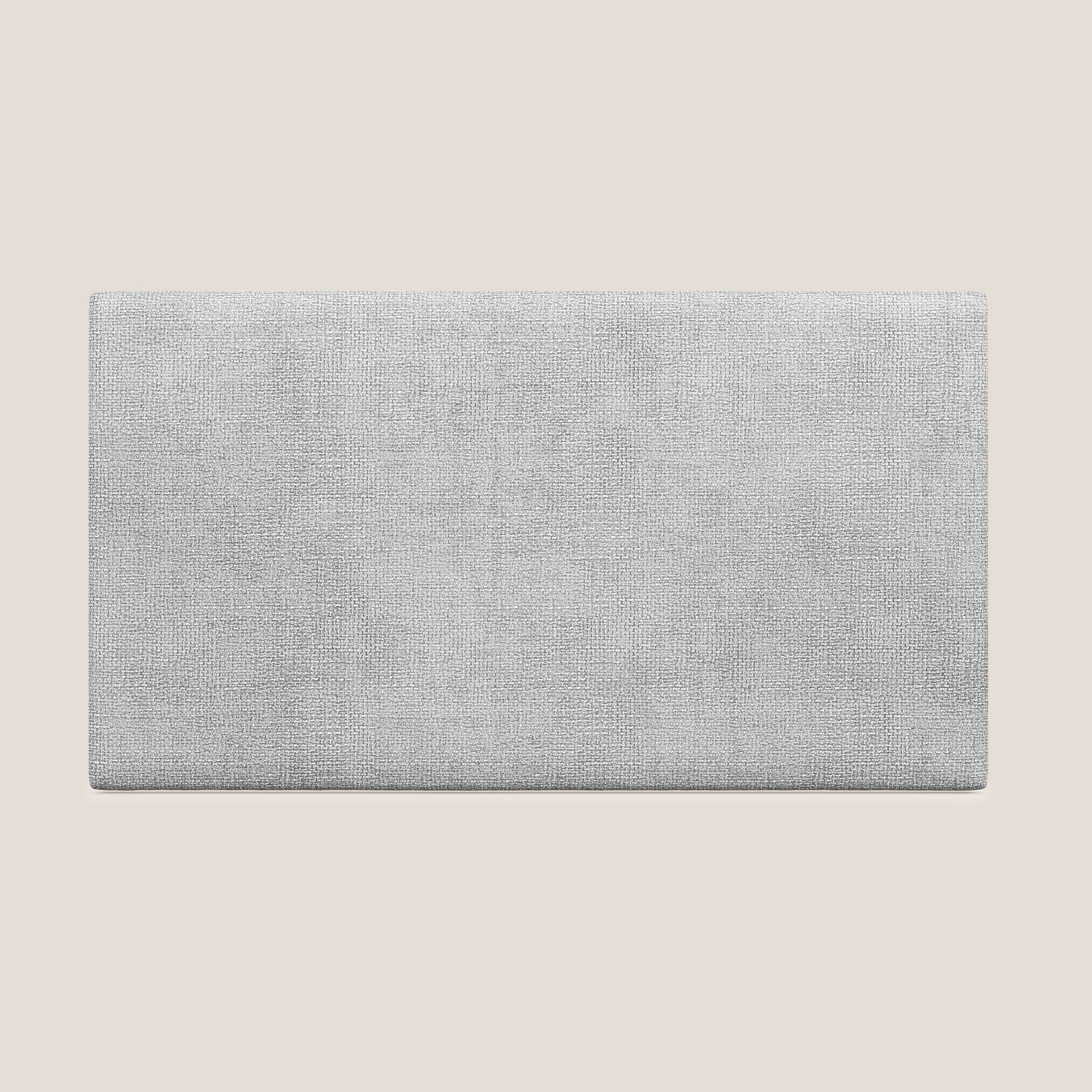 Testata pannello a muro piccola di varie dimensioni in morbido tessuto impermeabile T10 grigio chiaro - divani.store