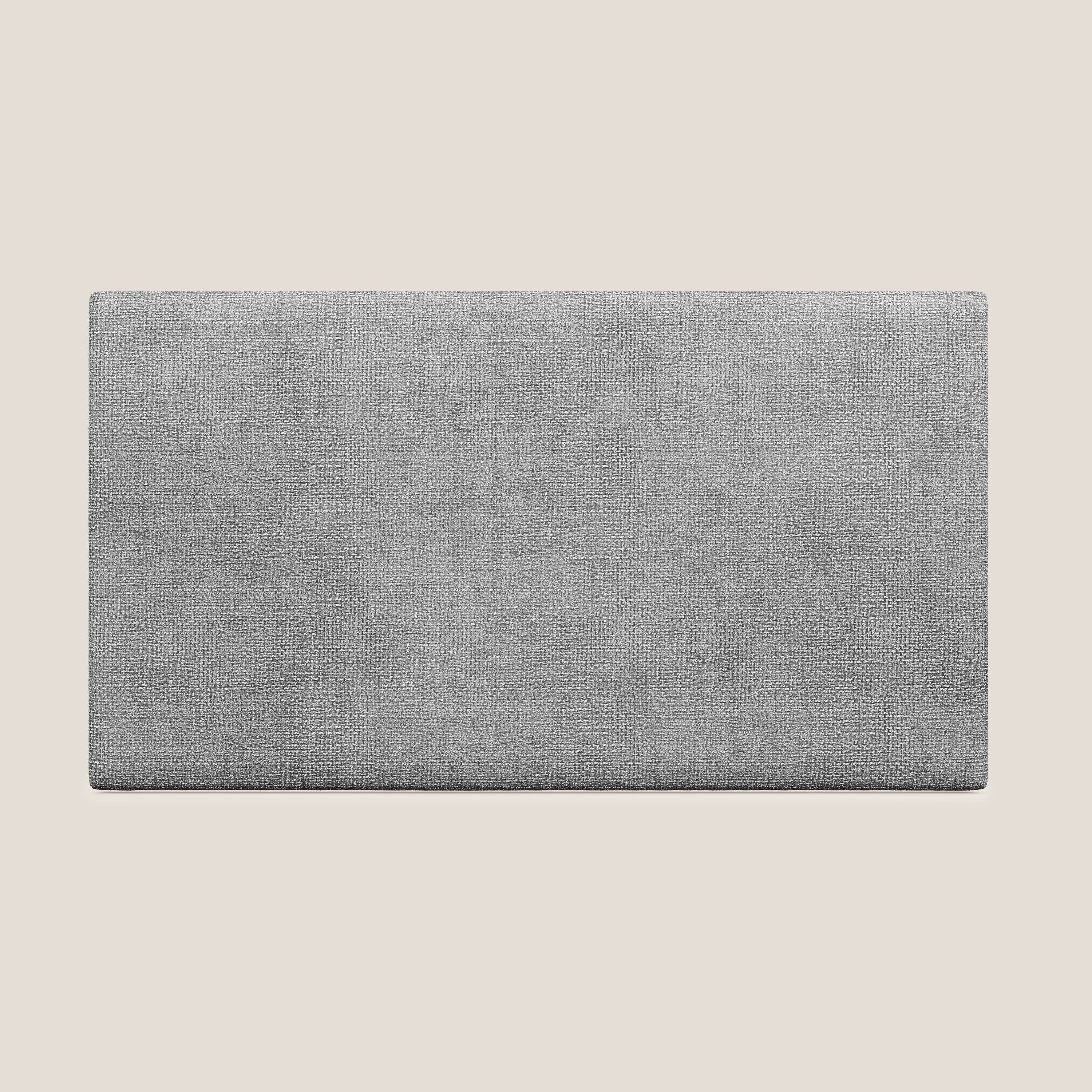 Testata pannello a muro media di varie dimensioni in morbido tessuto impermeabile T10 grigio - divani.store