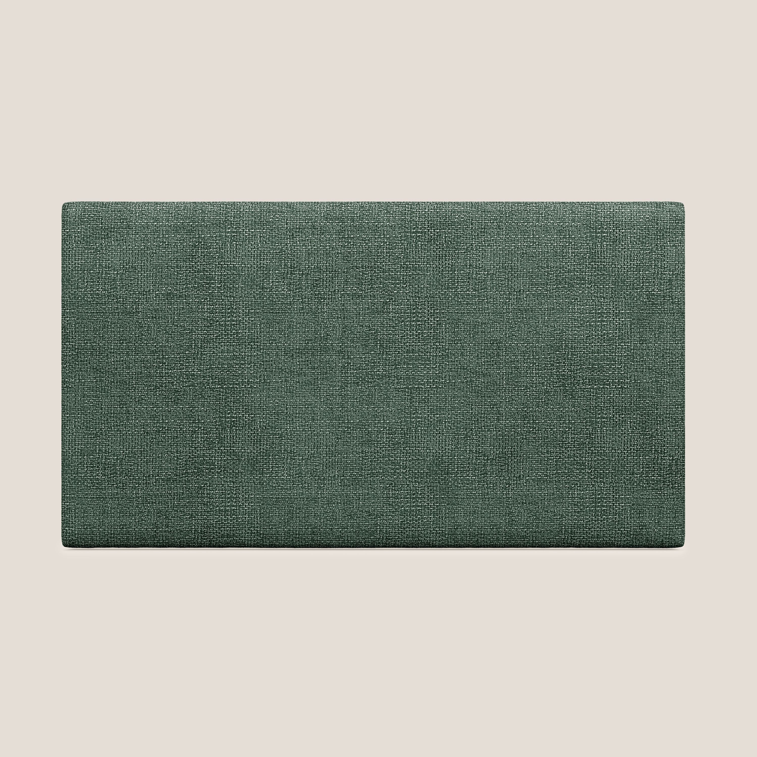 Testata pannello a muro grande di varie dimensioni in morbido tessuto impermeabile T10 verde - divani.store