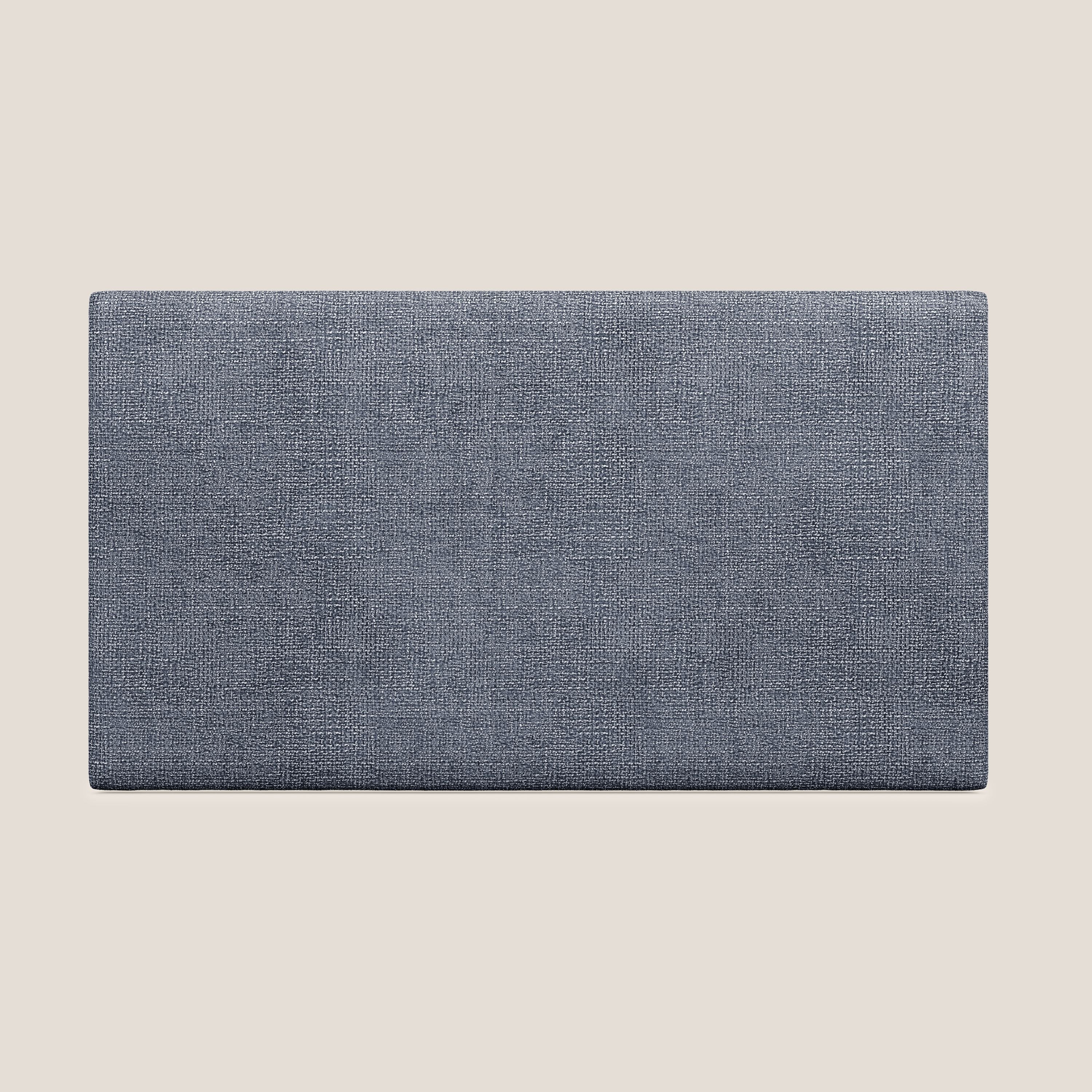 Testata pannello a muro grande di varie dimensioni in morbido tessuto impermeabile T10 blu - divani.store