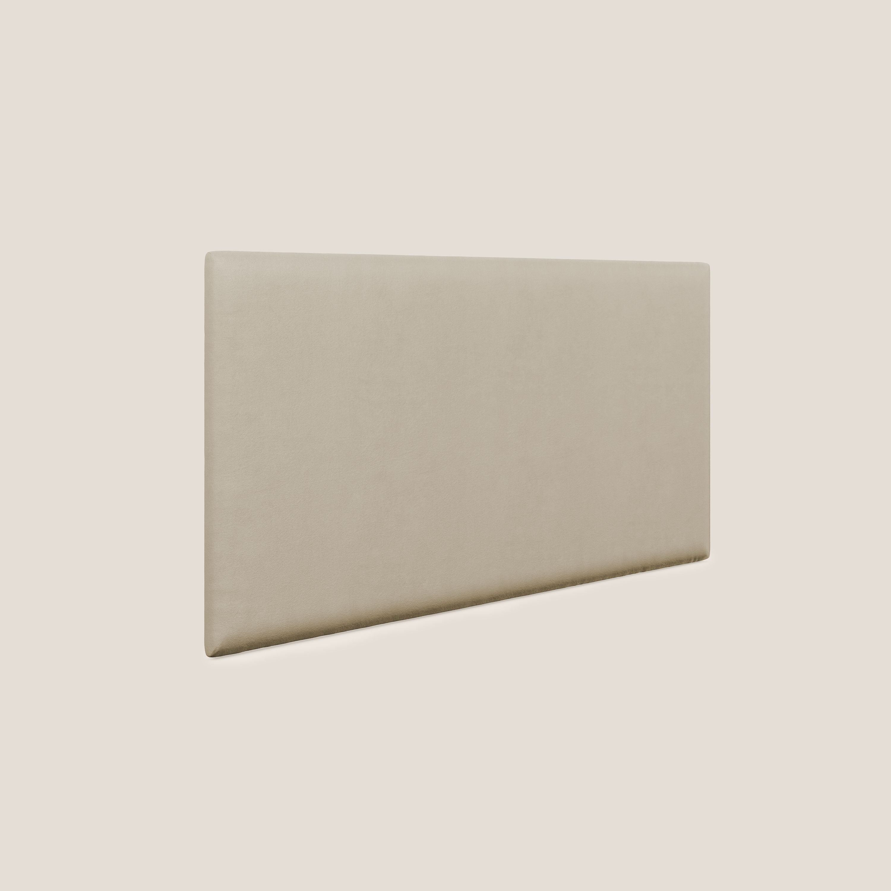 Testata pannello a muro grande di varie dimensioni in morbida microfibra smacchiabile T11 beige - divani.store