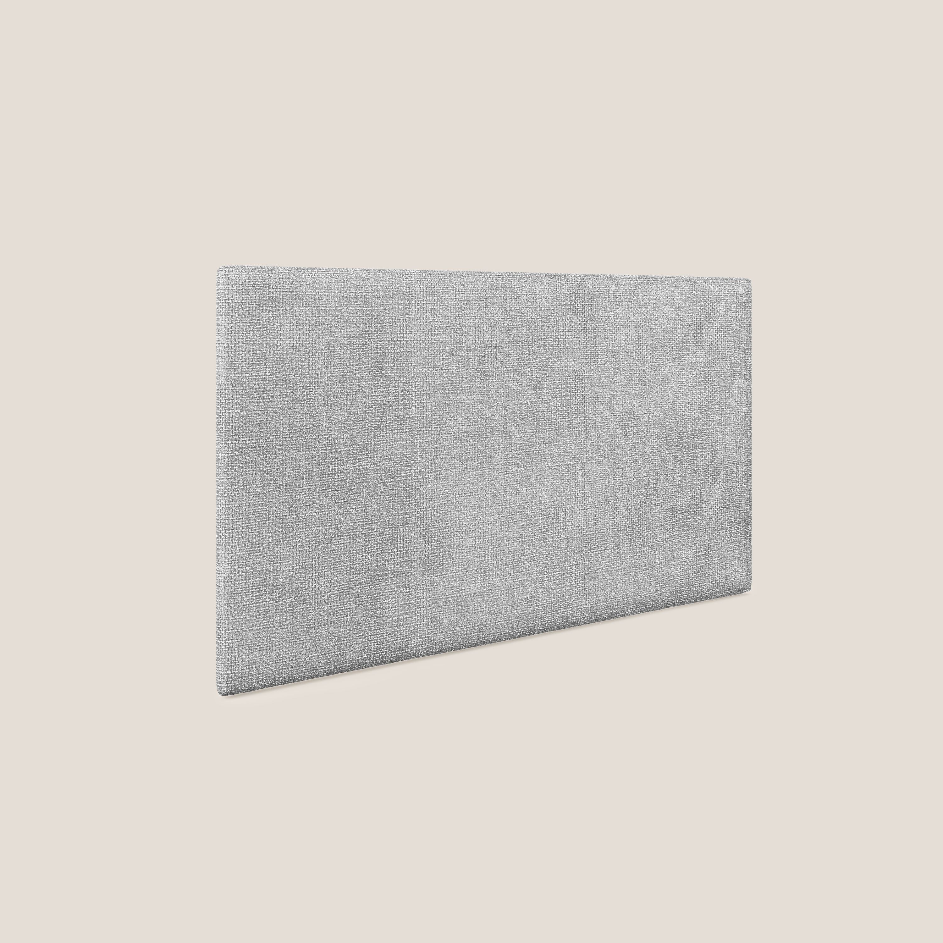 Testata pannello a muro piccola di varie dimensioni in morbido tessuto impermeabile T10 grigio chiaro - divani.store