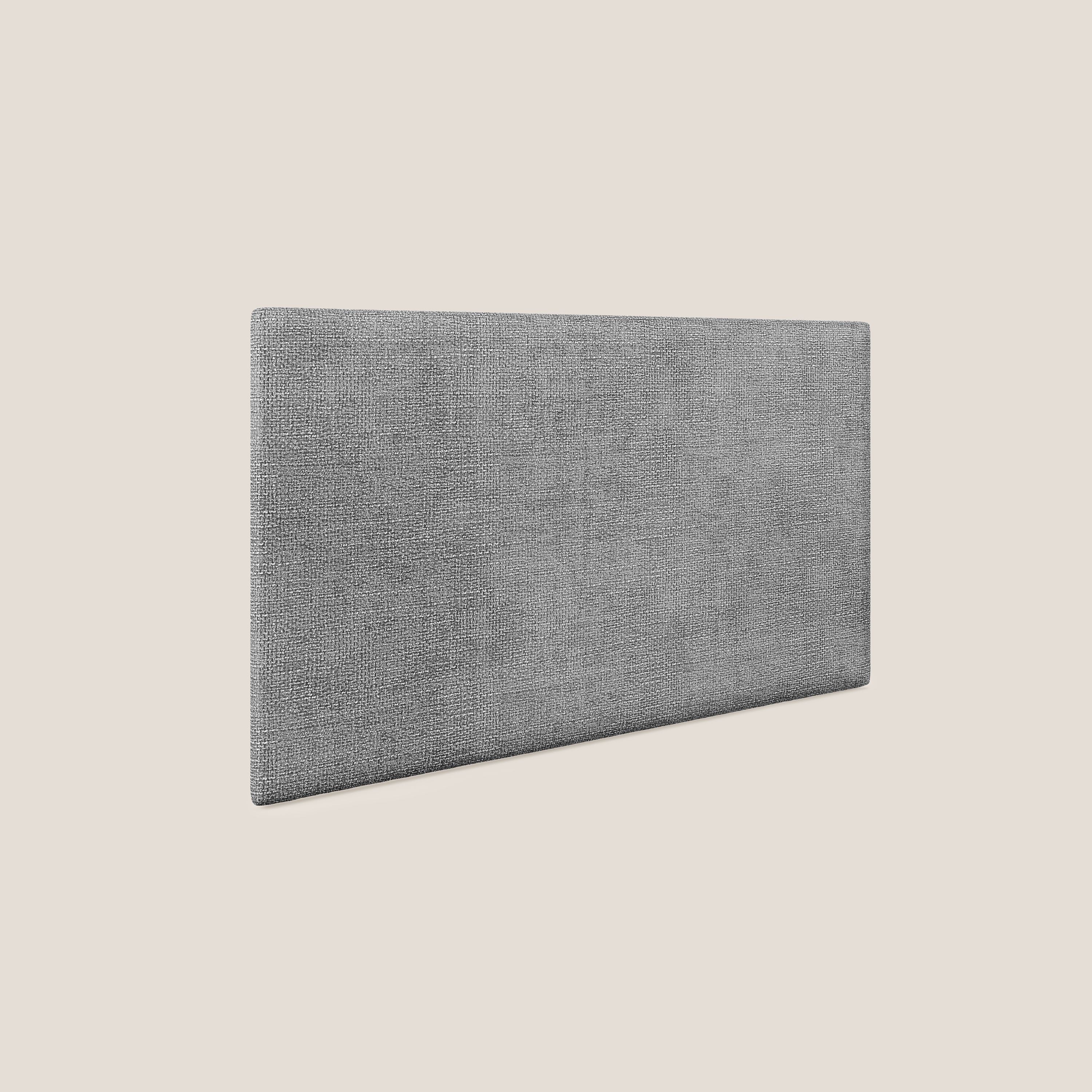 Testata pannello a muro media di varie dimensioni in morbido tessuto impermeabile T10 grigio - divani.store
