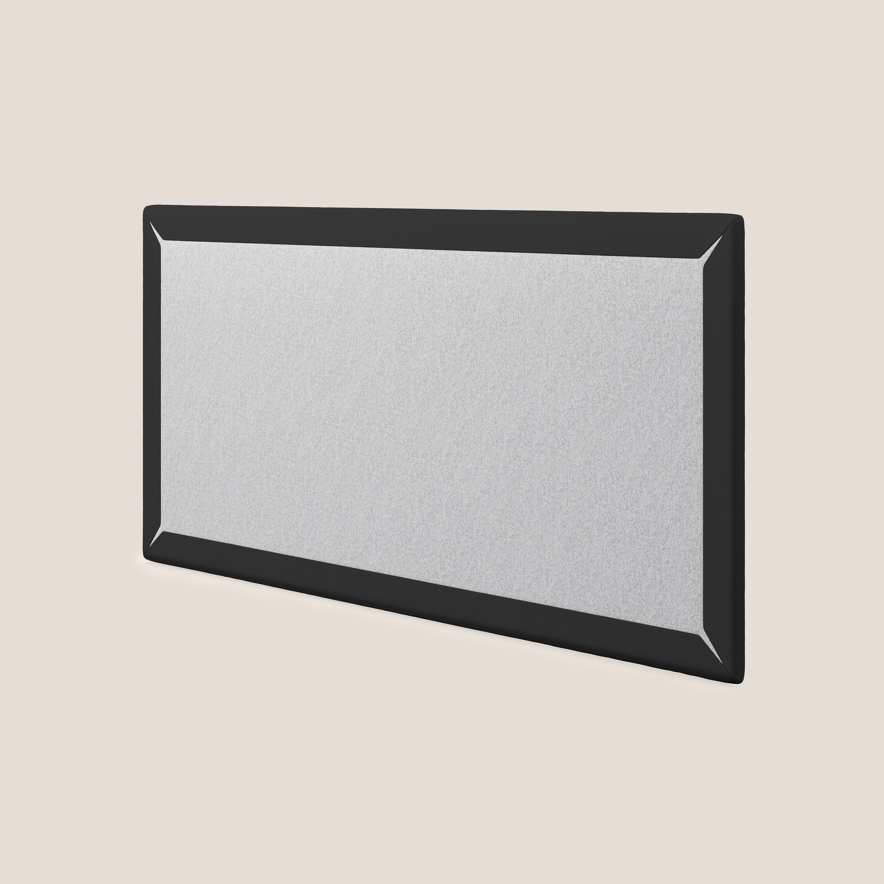 Testata pannello a muro grande di varie dimensioni in morbida microfibra smacchiabile T11 nero - divani.store