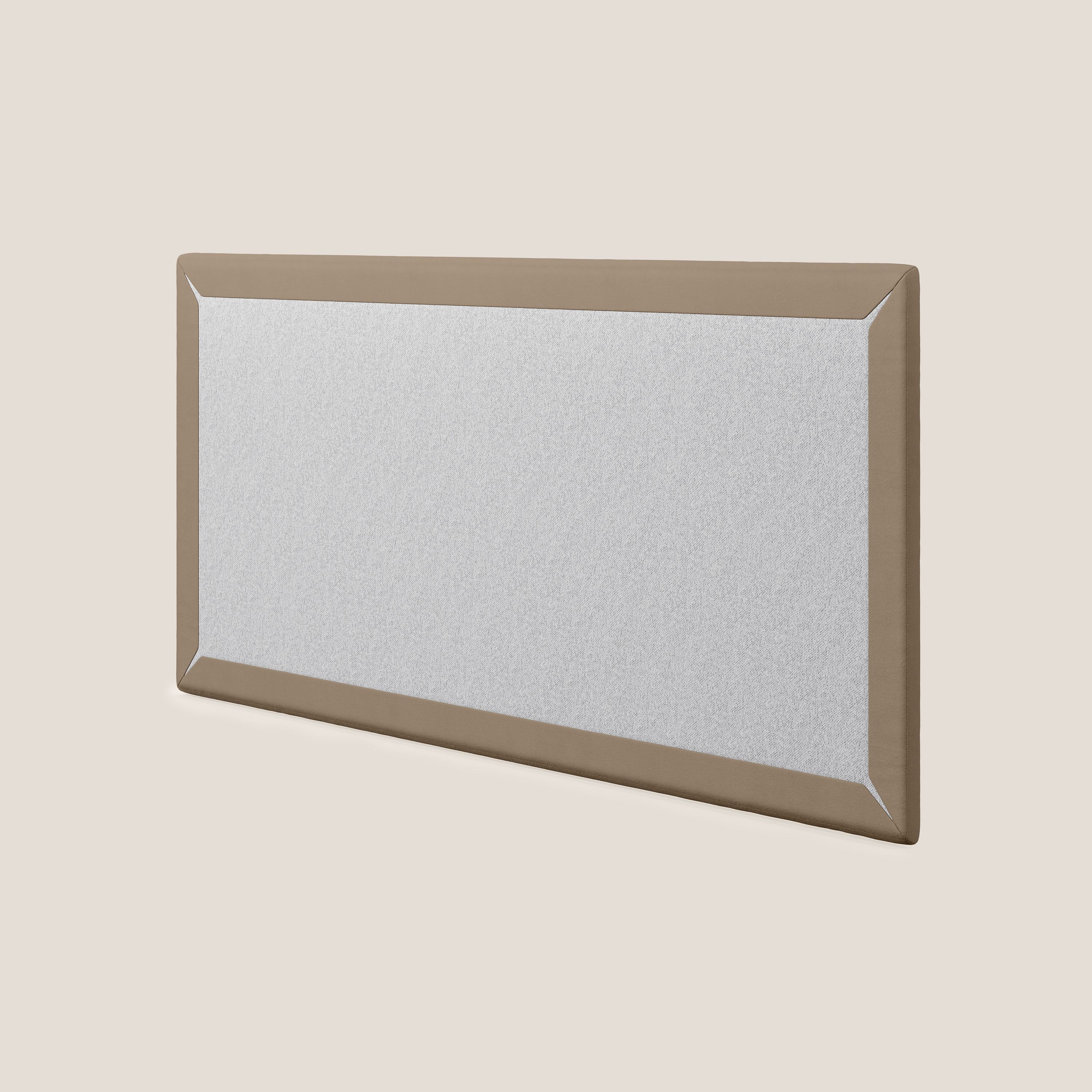 Testata pannello a muro grande di varie dimensioni in morbida microfibra smacchiabile T11 marrone - divani.store