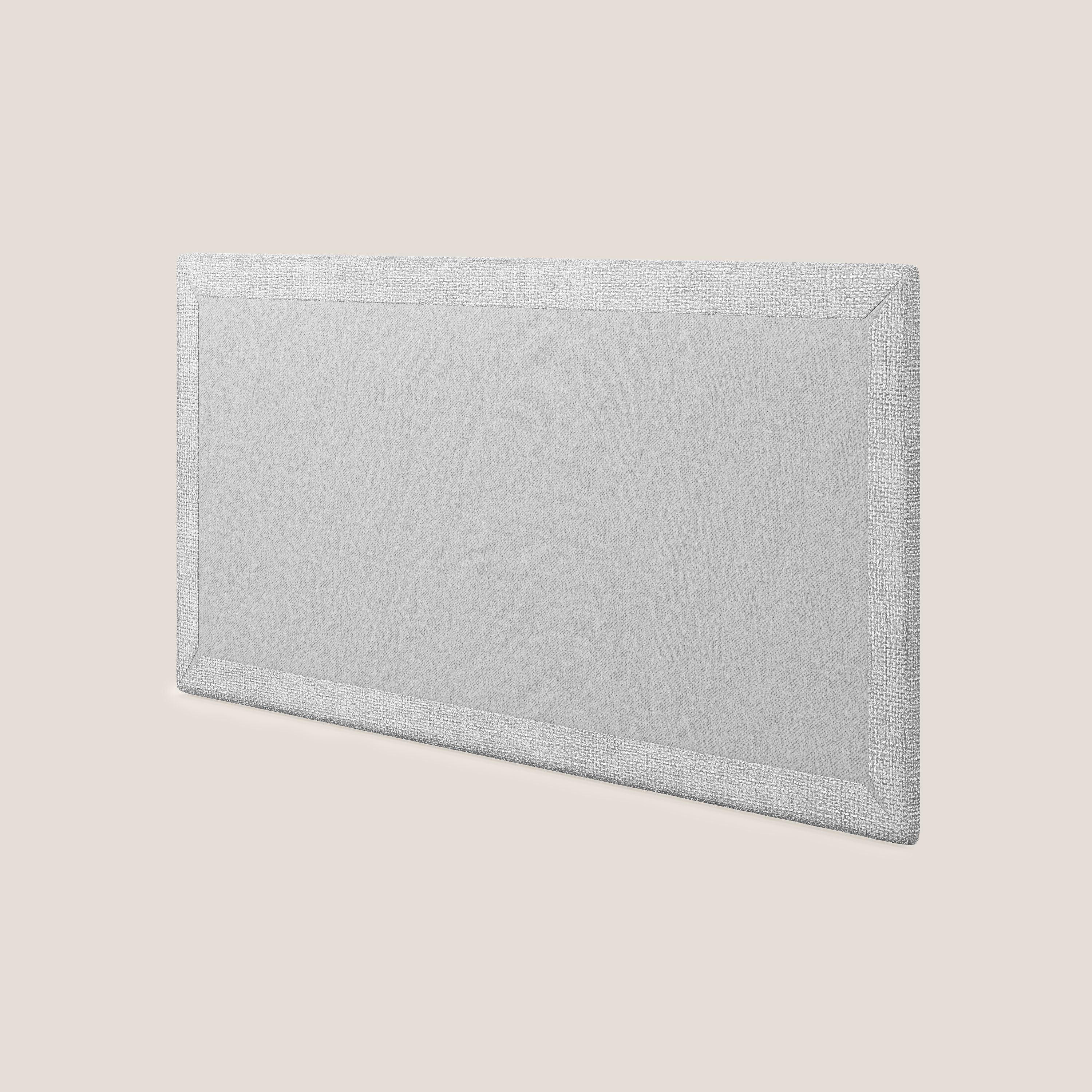 Testata pannello a muro media di varie dimensioni in morbido tessuto impermeabile T10 grigio chiaro - divani.store
