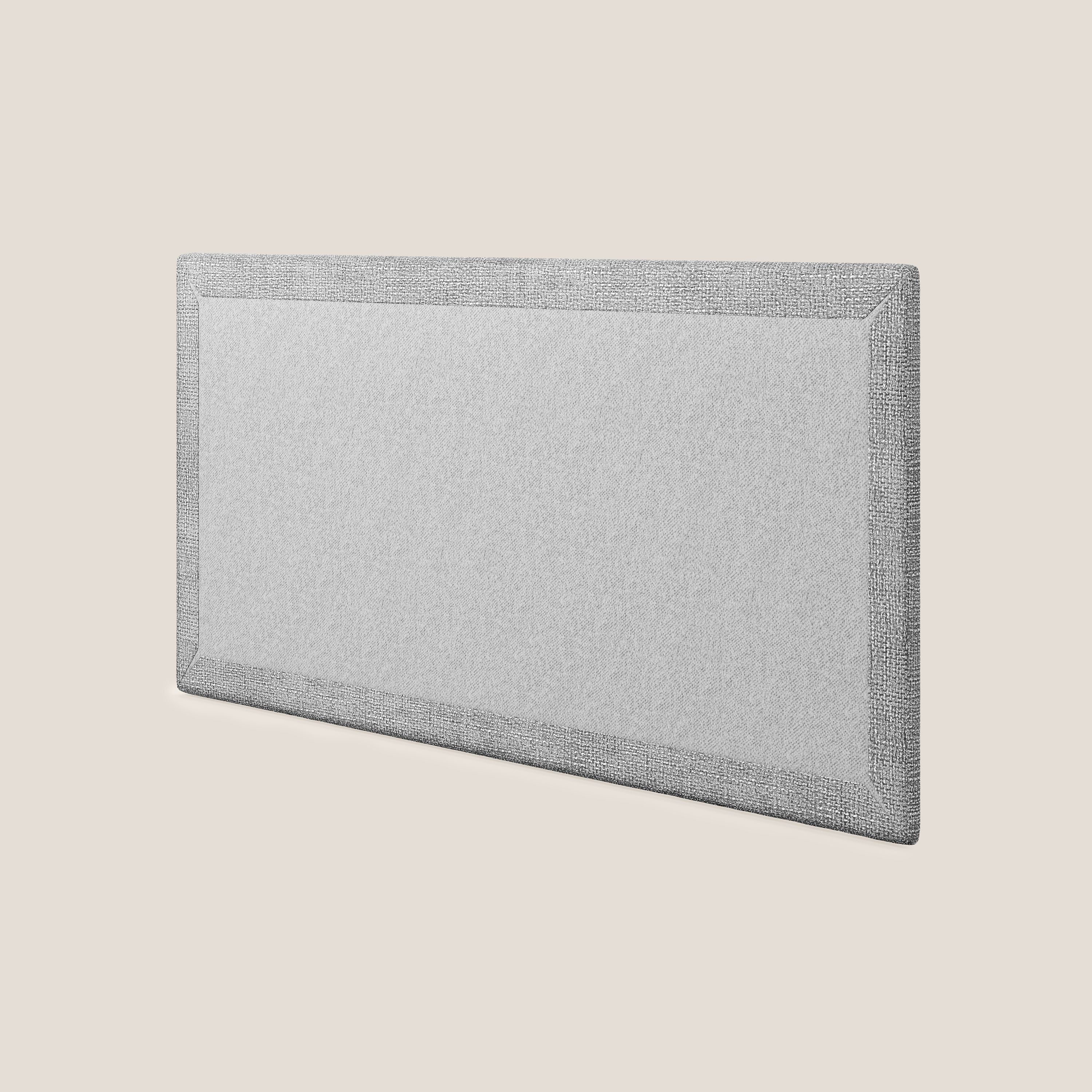 Testata pannello a muro media di varie dimensioni in morbido tessuto impermeabile T10 grigio - divani.store