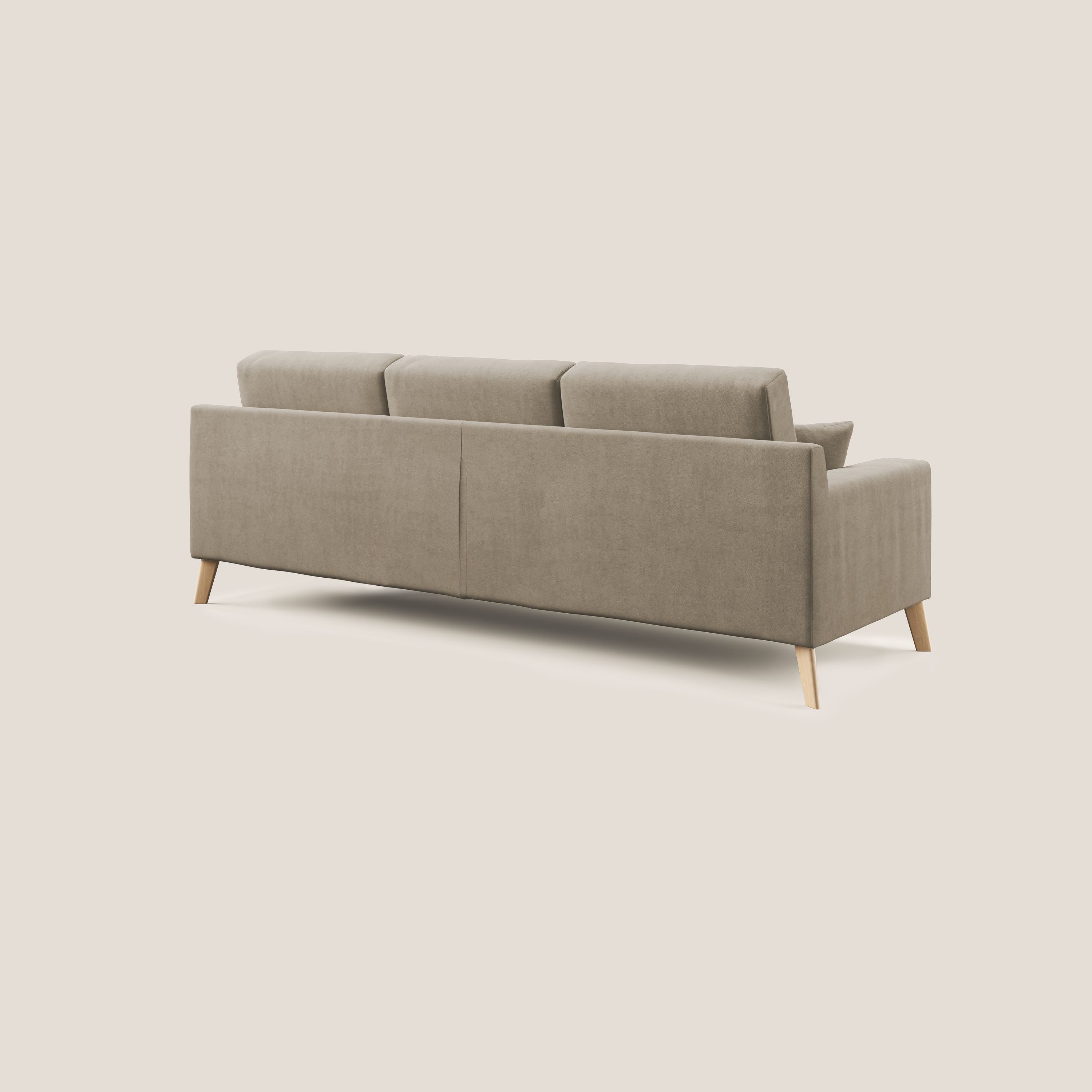 Danish divano angolare REVERSIBILE in tessuto morbido impermeabile T02 beige - divani.store