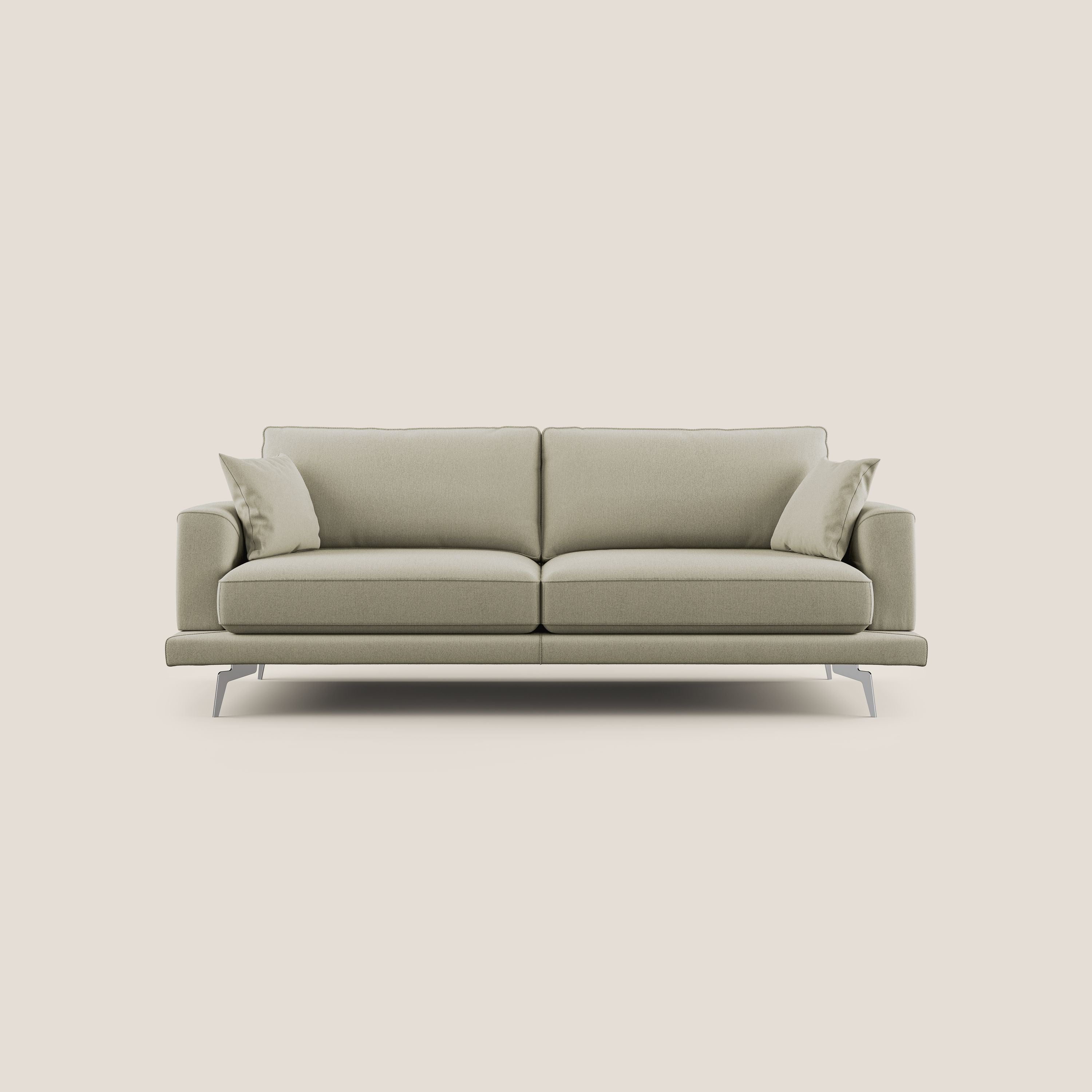 Dorian divano moderno in tessuto morbido antimacchia T05 panna - divani.store