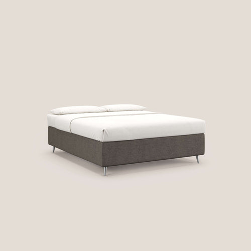 Febe sommier compatto con grande capienza del contenitore in tessuto impermeabile T03 talpa - divani.store
