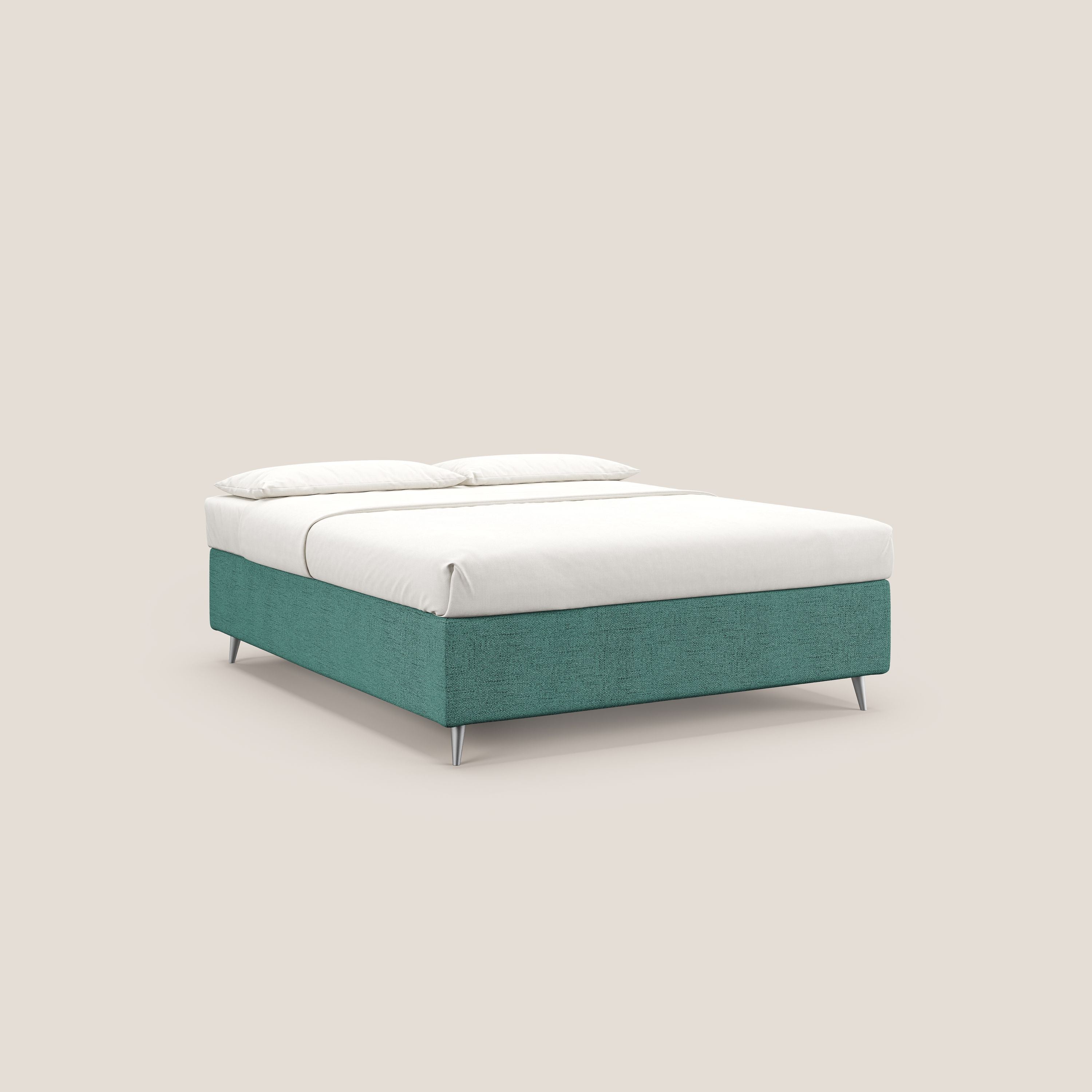 Febe sommier compatto con grande capienza del contenitore in tessuto impermeabile T03 verde acqua - divani.store