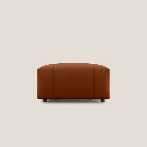 Giotto pouf in morbida microfibra effetto velluto impermeabile idrorepellente T09 ruggine - divani.store