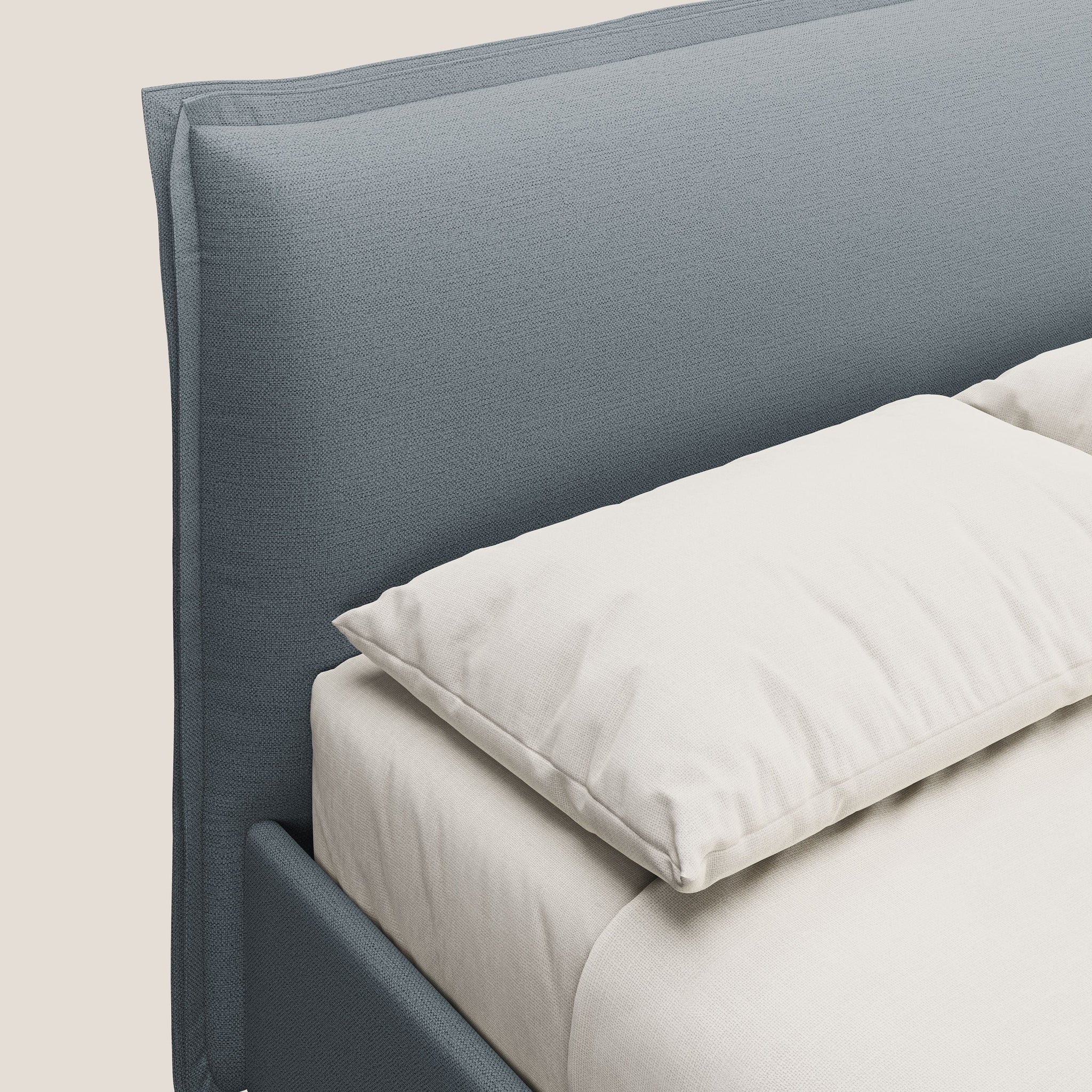 Hans lit rembourré avec coffre au style minimaliste en tissu imperméable T19