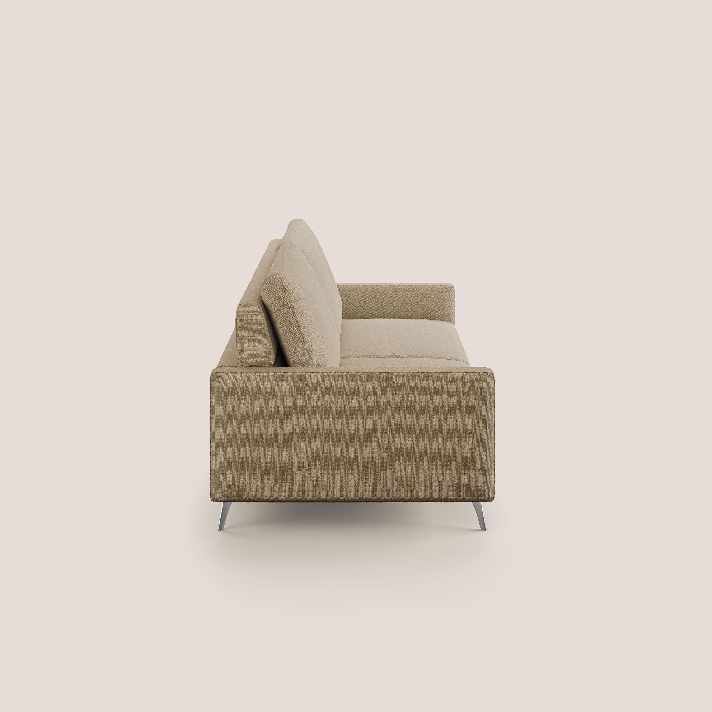 Klimt divano con sedute allungabili e schienali in piuma d'oca in tessuto smacchiabile T05 beige - divani.store
