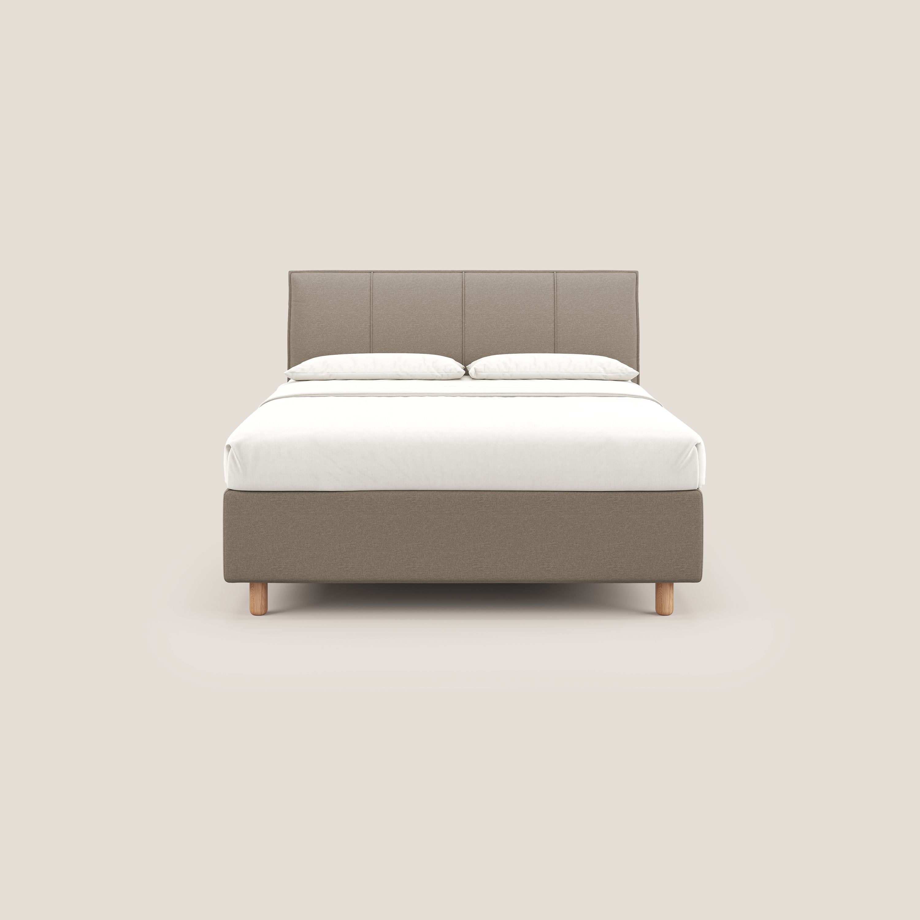 Lothar letto contenitore maxi dalle dimensioni contenute in tessuto impermeabile T13 beige - divani.store
