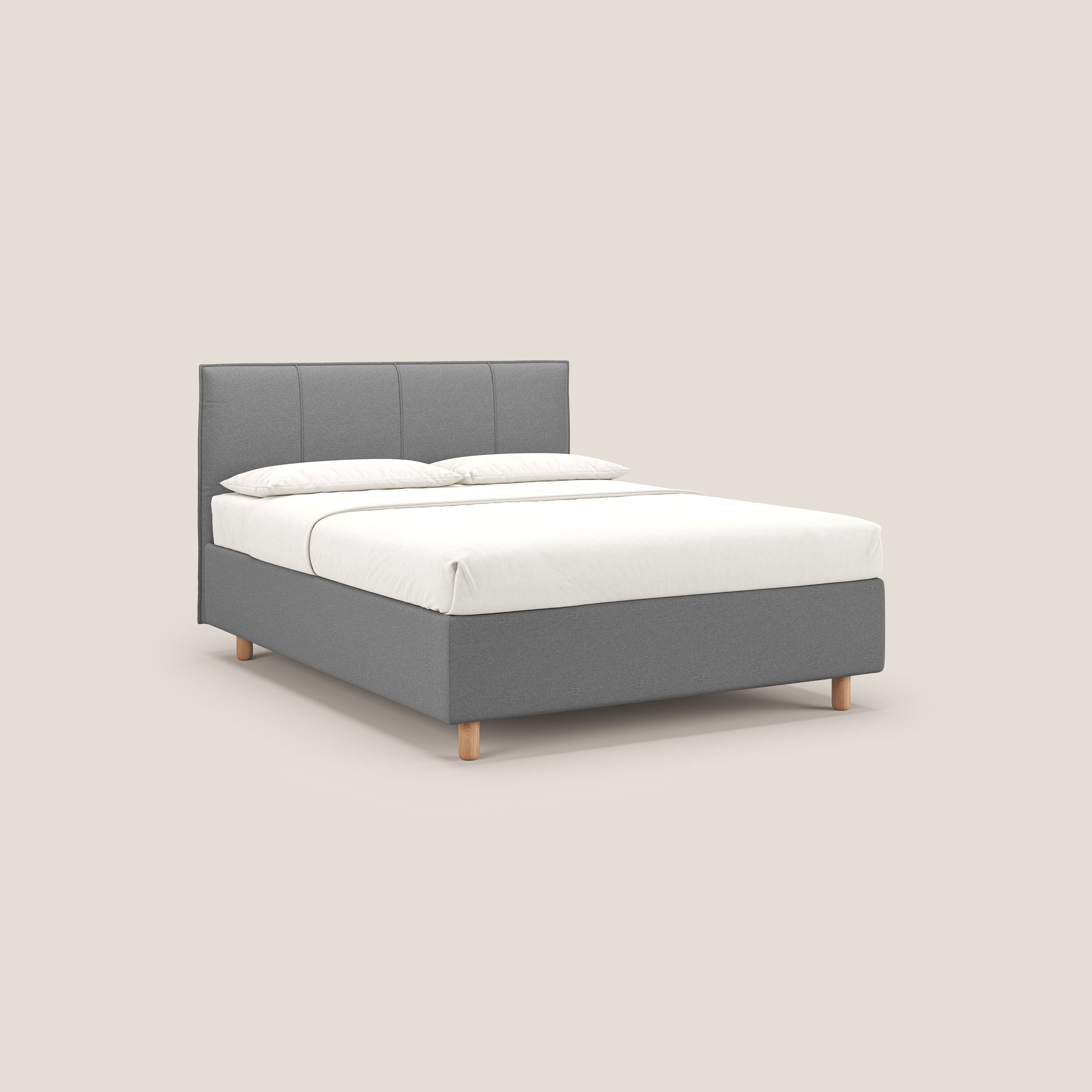 Lothar letto contenitore maxi dalle dimensioni contenute in tessuto impermeabile T13 grigio - divani.store
