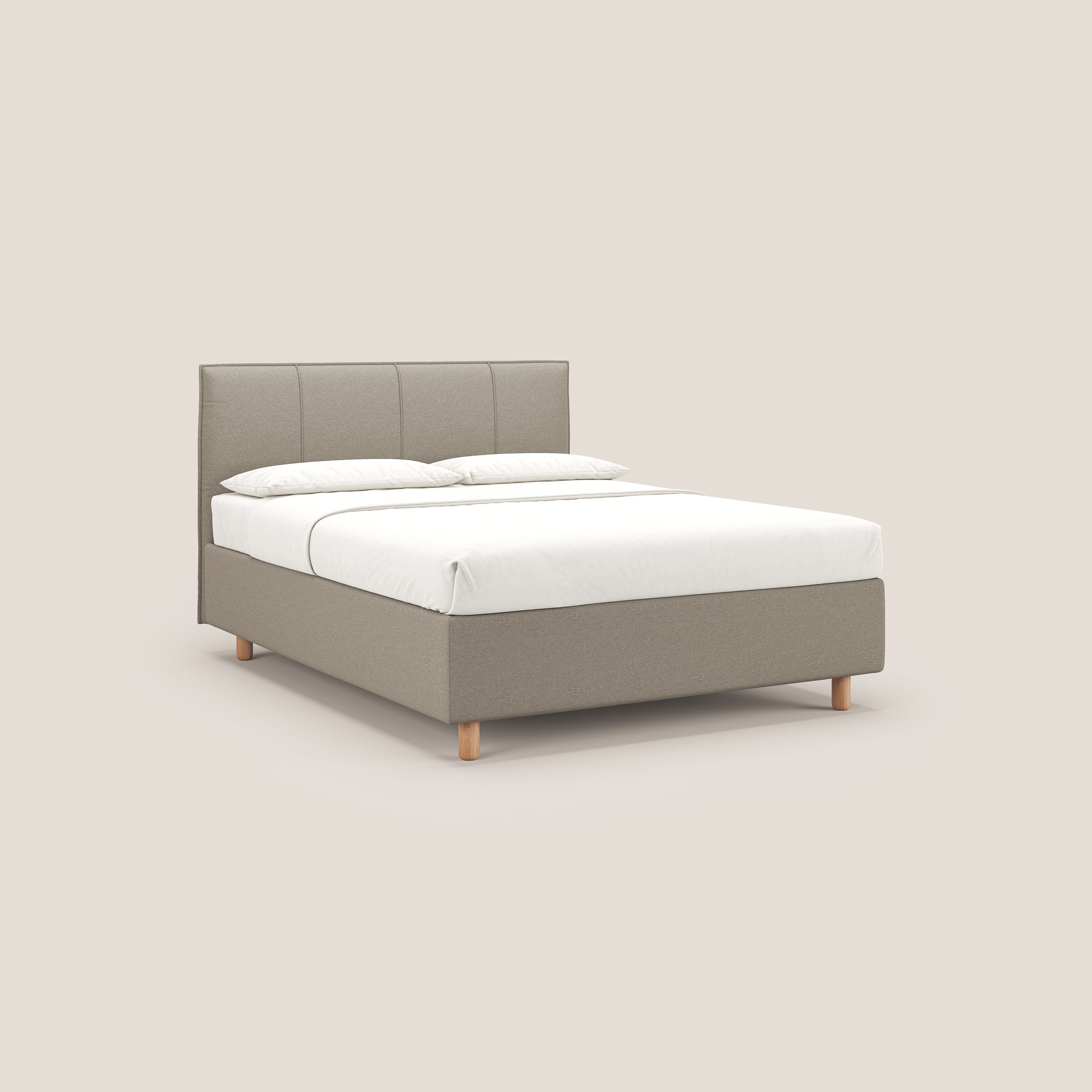 Lothar letto contenitore maxi dalle dimensioni contenute in tessuto impermeabile T13 panna - divani.store