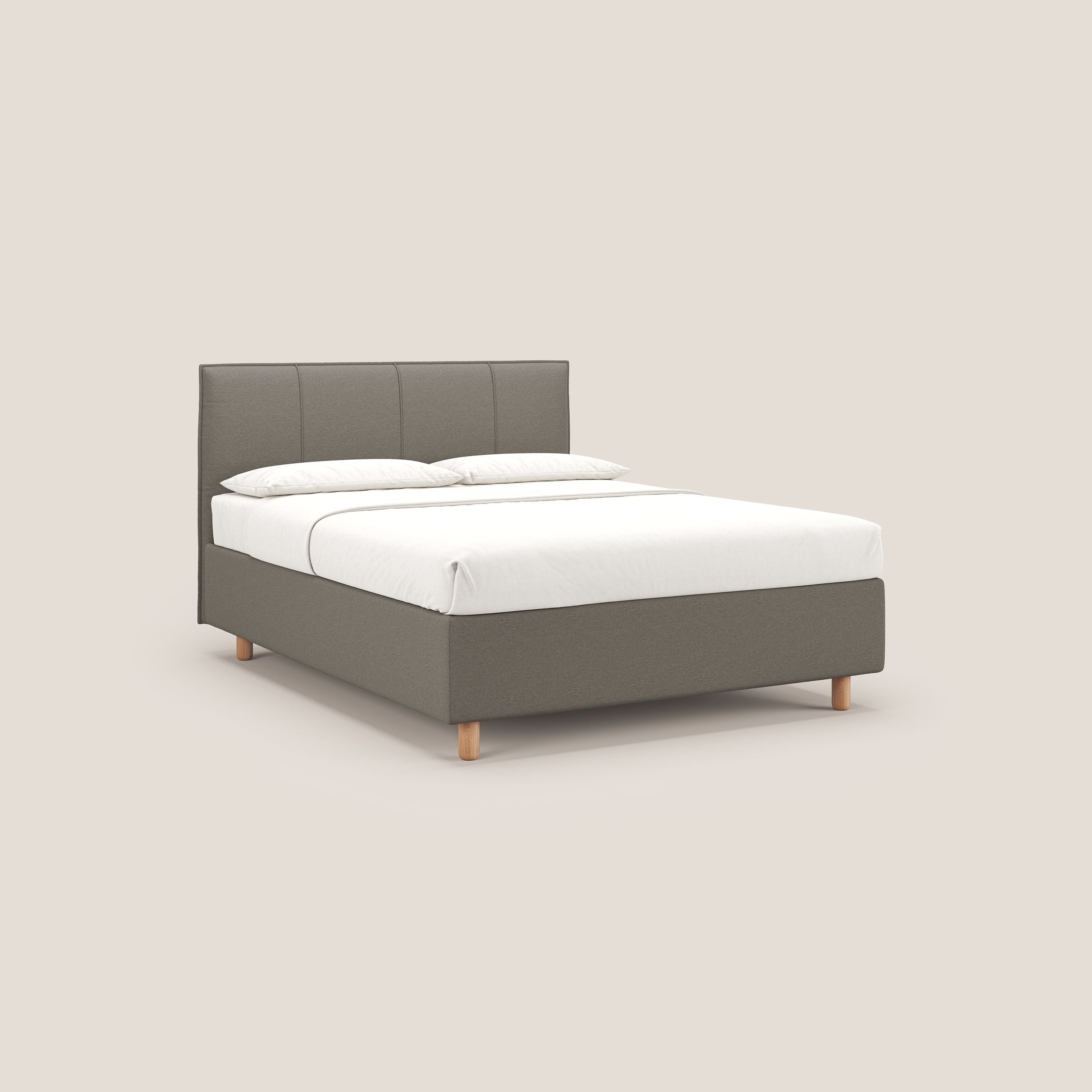 Lothar letto contenitore maxi dalle dimensioni contenute in tessuto impermeabile T13 tortora - divani.store