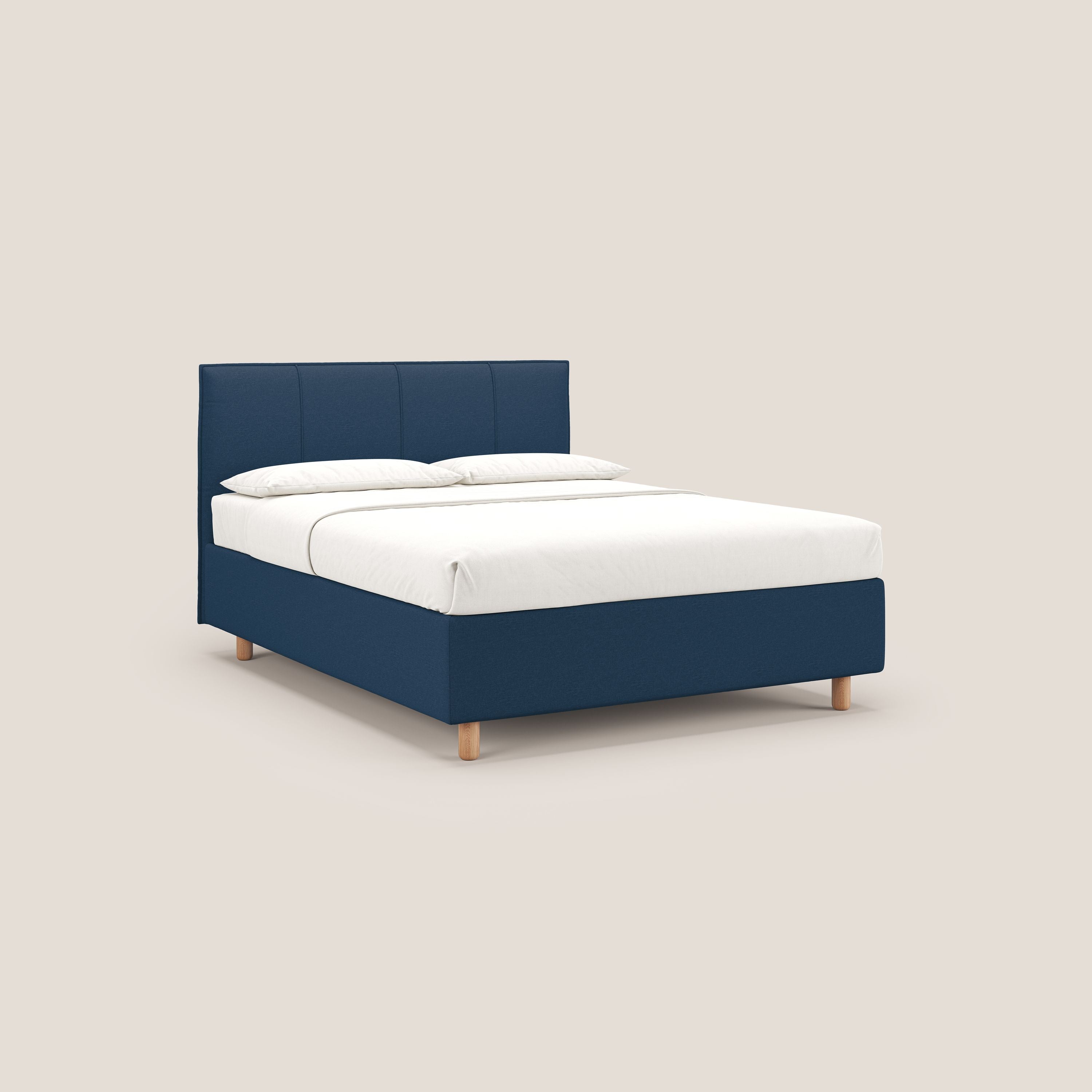 Lothar letto contenitore maxi dalle dimensioni contenute in tessuto impermeabile T13 blu - divani.store