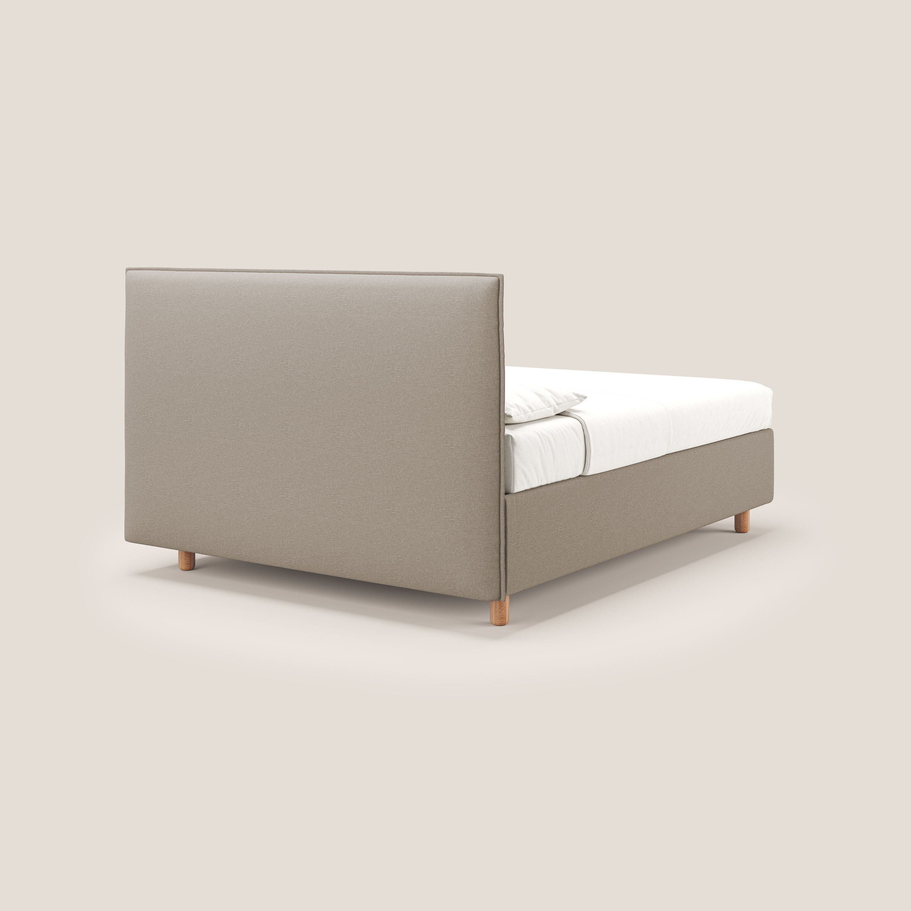 Lothar letto contenitore maxi dalle dimensioni contenute in tessuto impermeabile T13 beige - divani.store