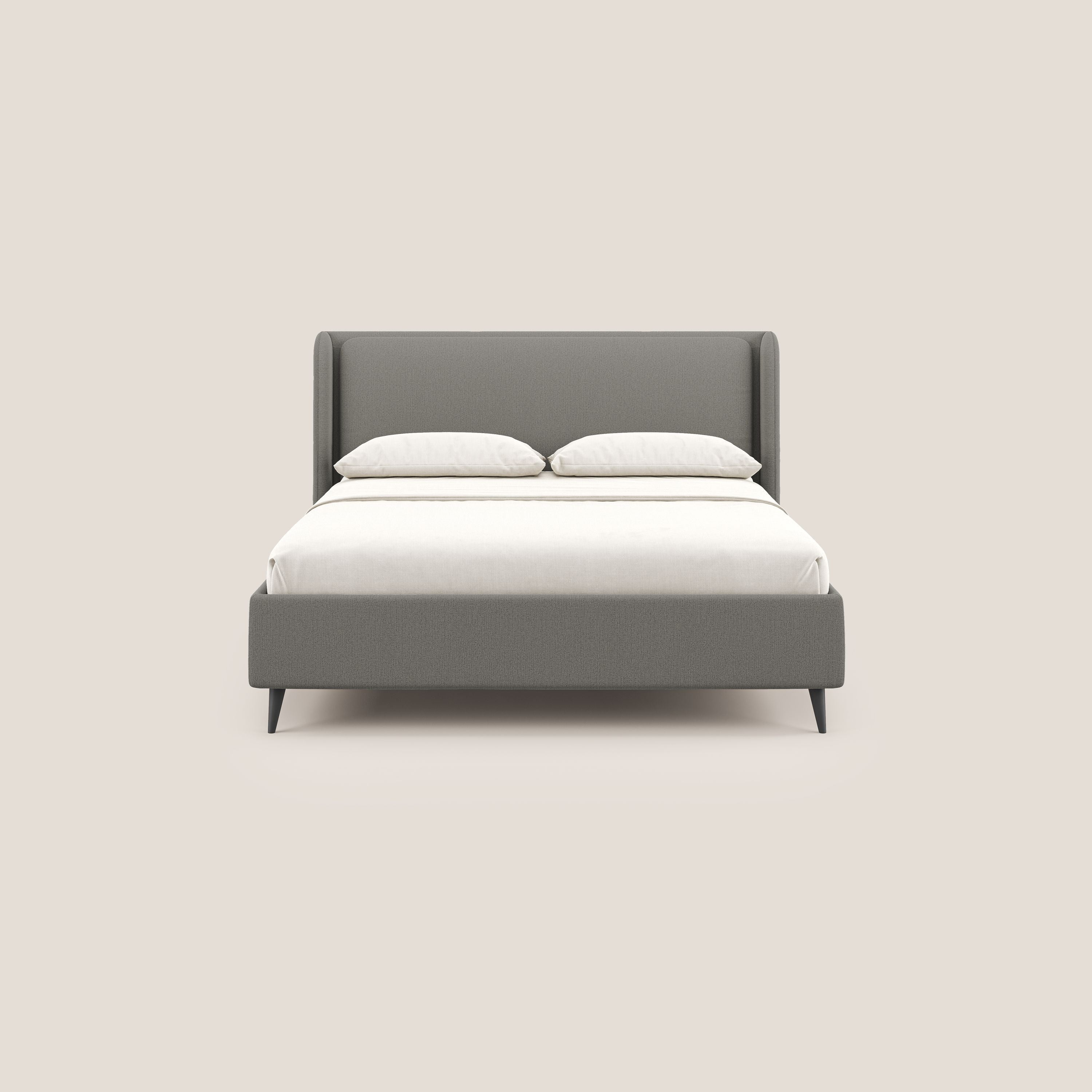 Nadine letto contenitore di design e comfort Italiano in tessuto impermeabile T19 beige - divani.store