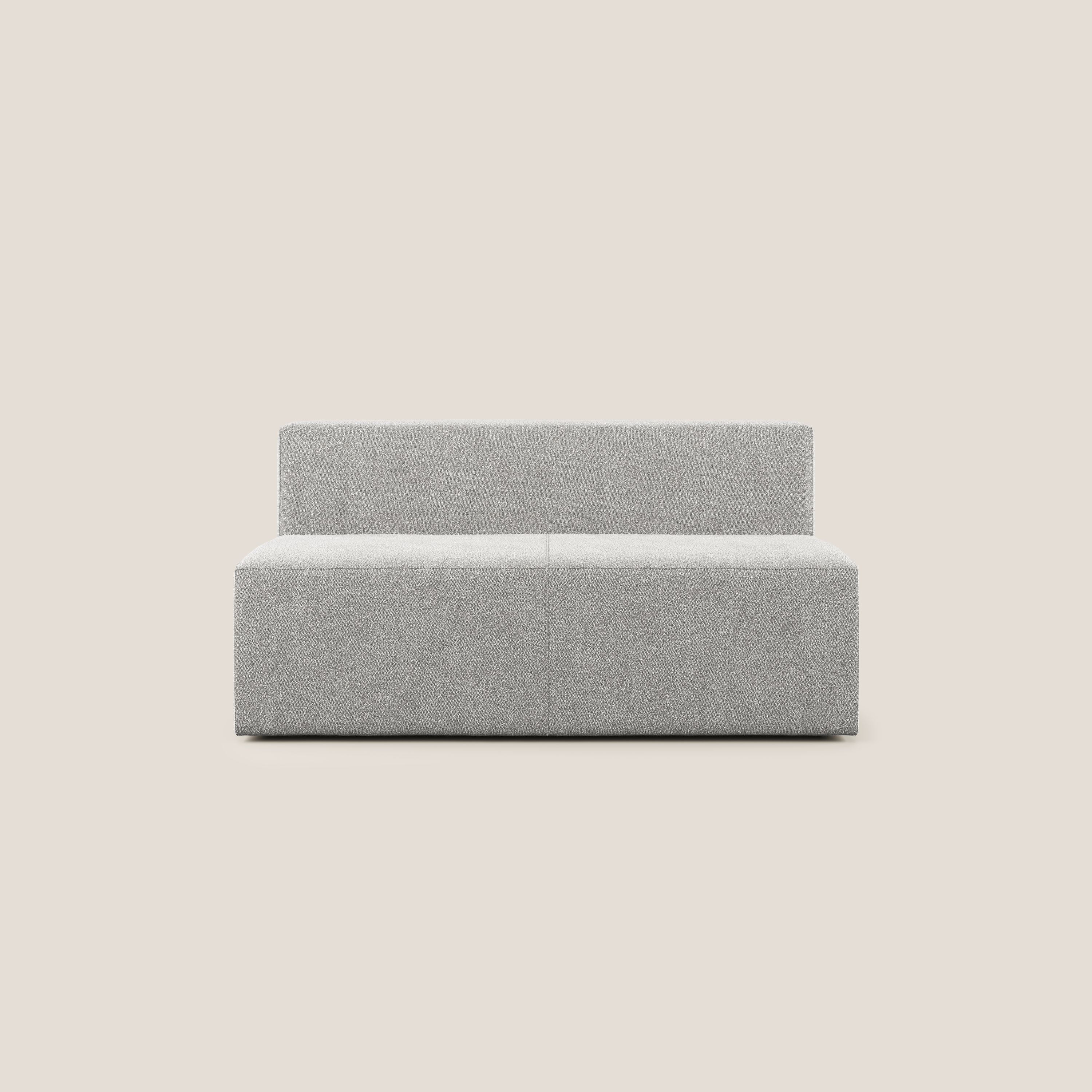 Nettuno modulo centrale maxi in morbido tessuto bouclè T07 grigio - divani.store