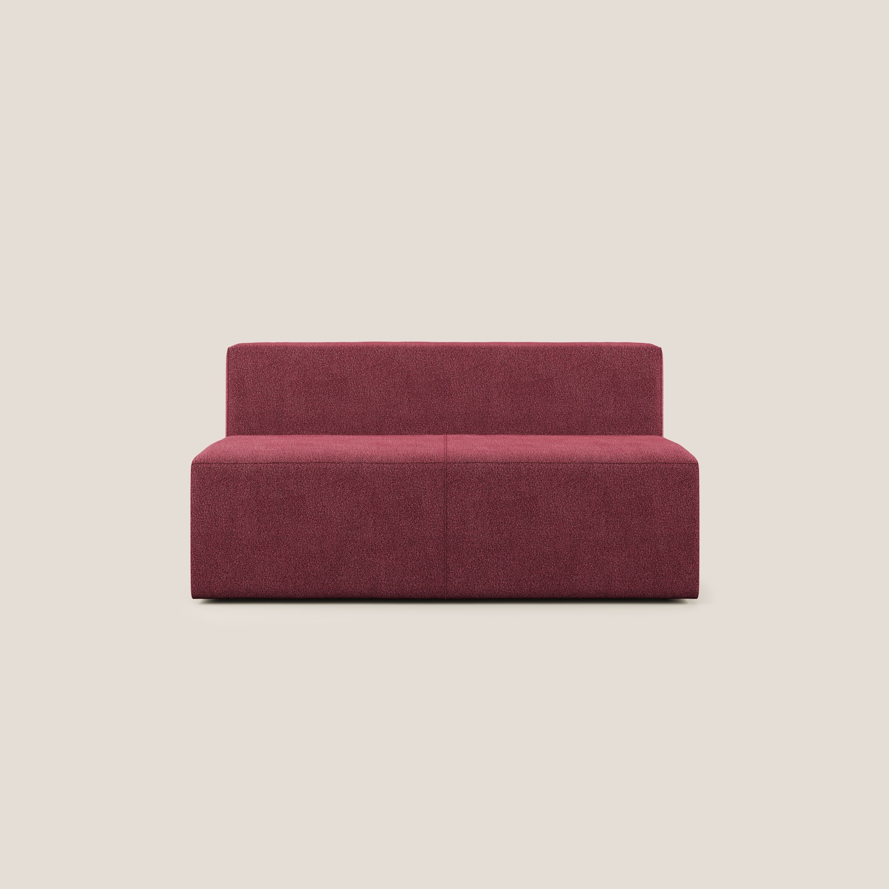 Nettuno modulo centrale maxi in morbido tessuto bouclè T07 rosso - divani.store