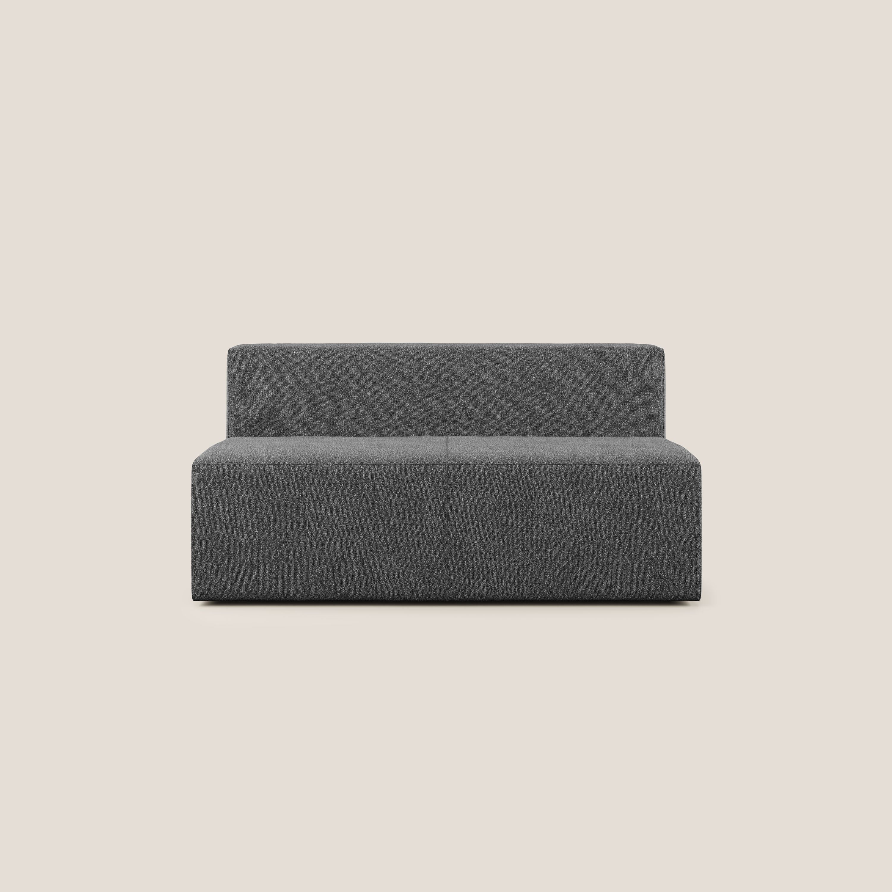Nettuno modulo centrale maxi in morbido tessuto bouclè T07 antracite - divani.store