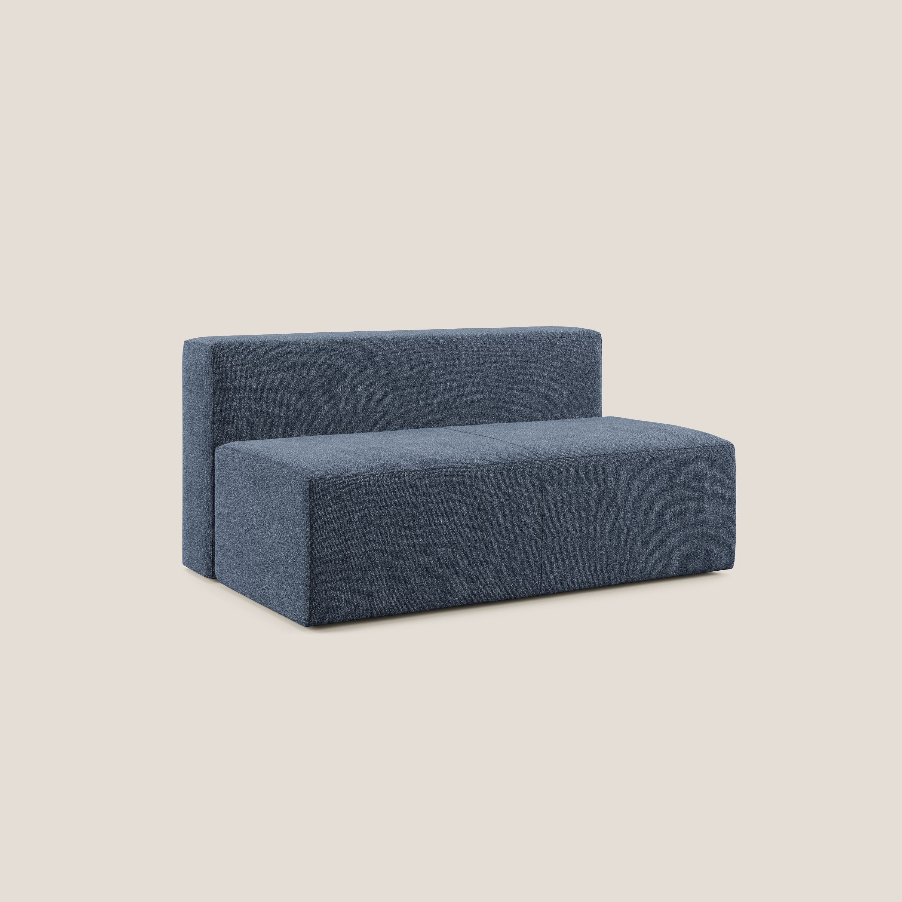 Nettuno modulo centrale maxi in morbido tessuto bouclè T07 blu - divani.store