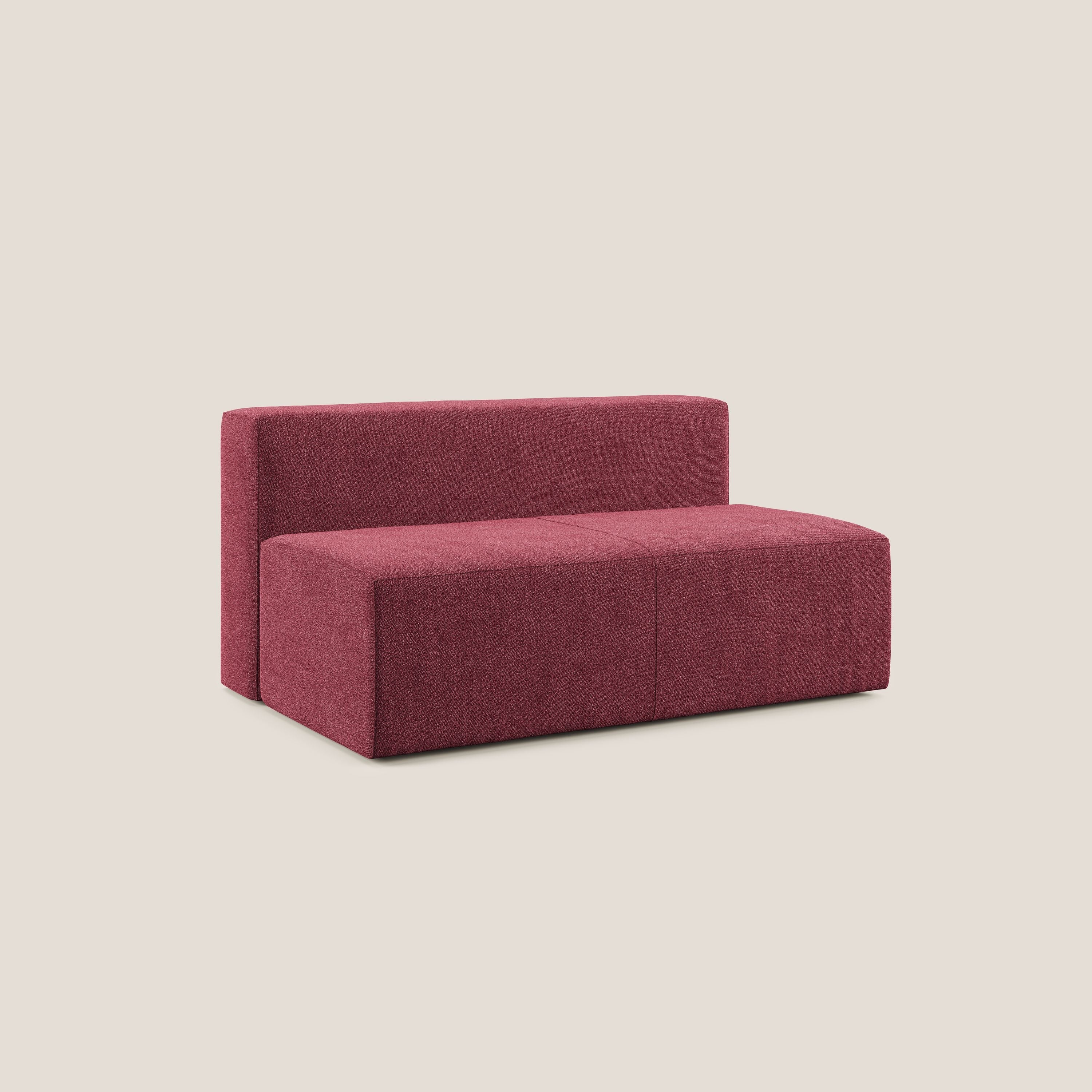 Nettuno modulo centrale maxi in morbido tessuto bouclè T07 rosso - divani.store