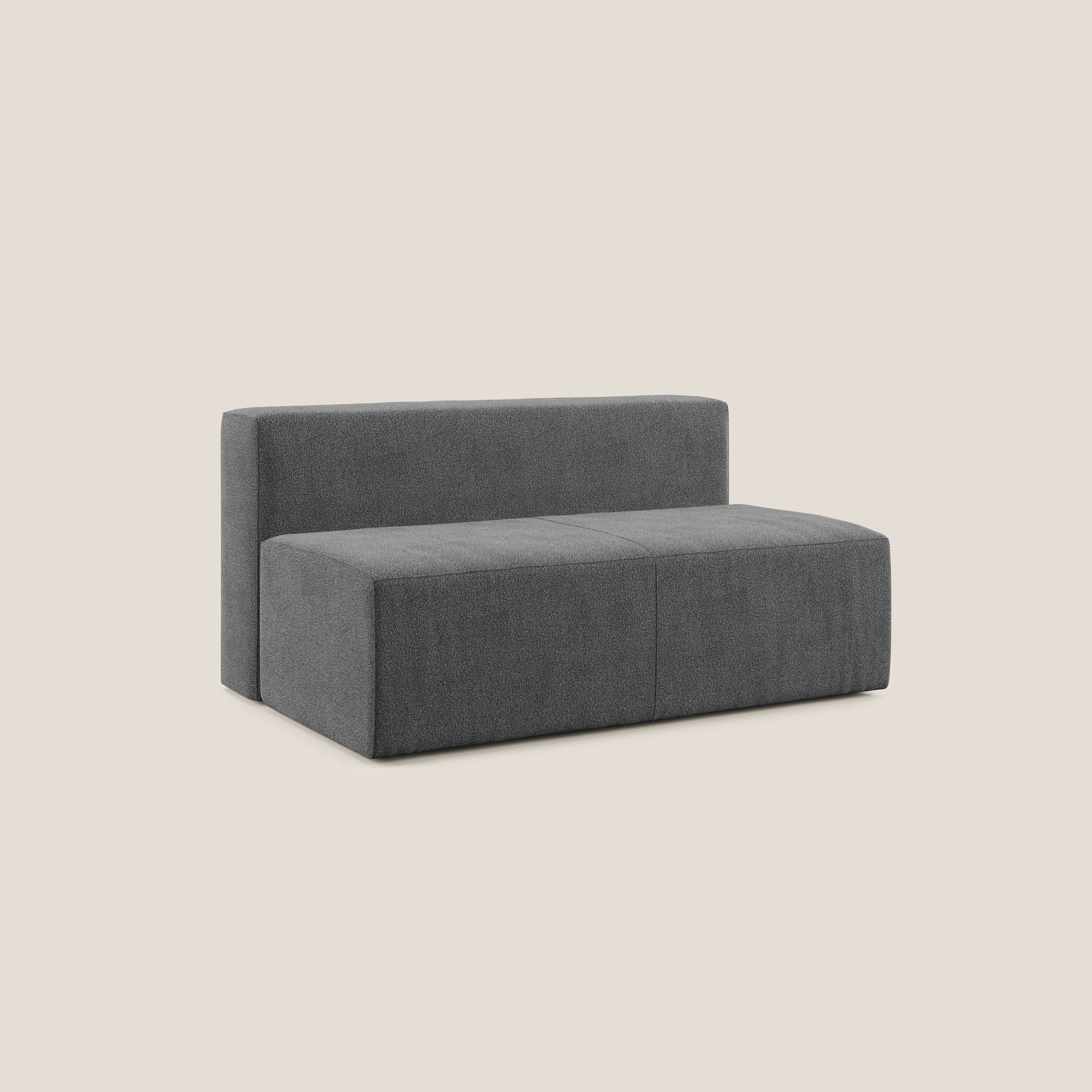 Nettuno modulo centrale maxi in morbido tessuto bouclè T07 antracite - divani.store