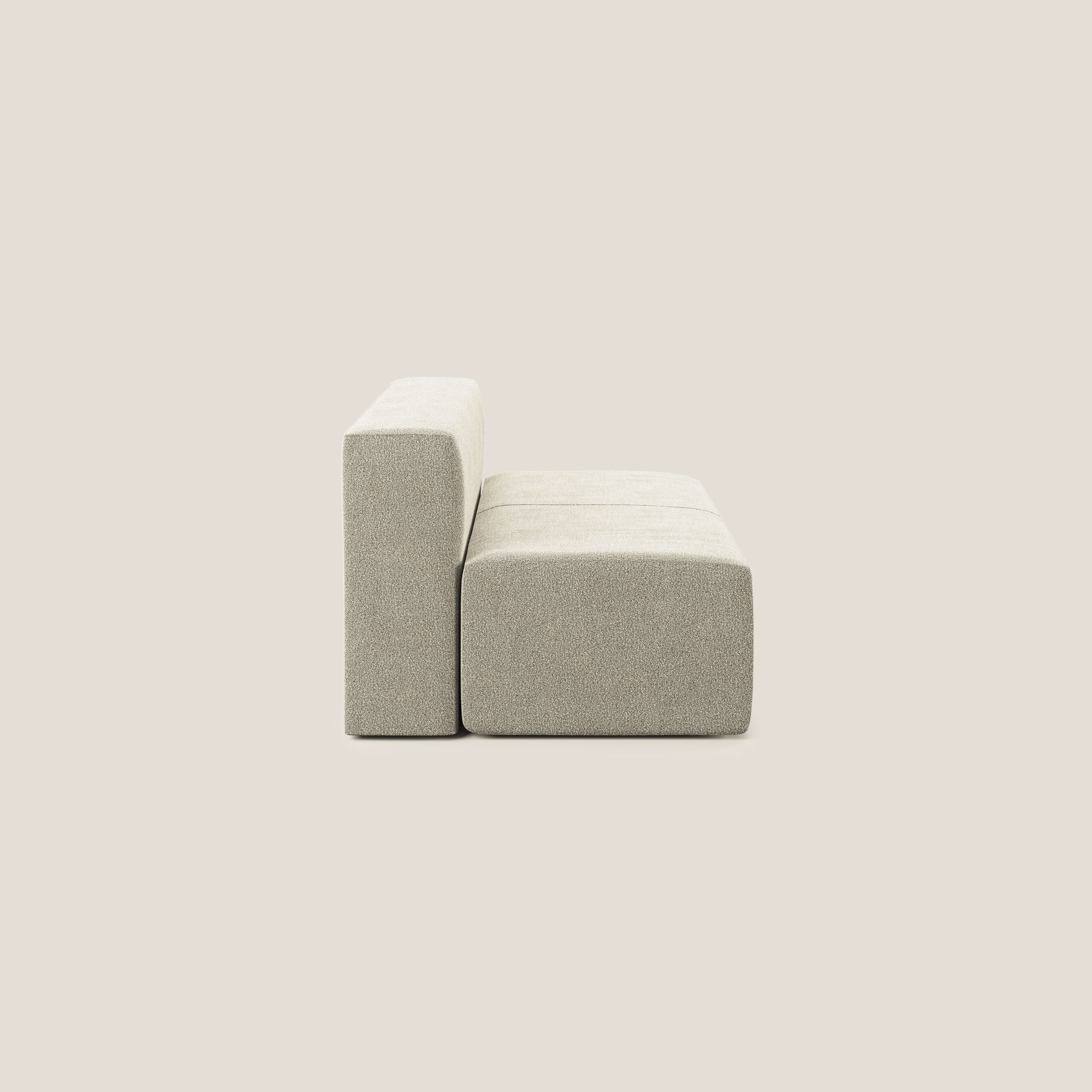 Nettuno modulo centrale maxi in morbido tessuto bouclè T07 beige - divani.store