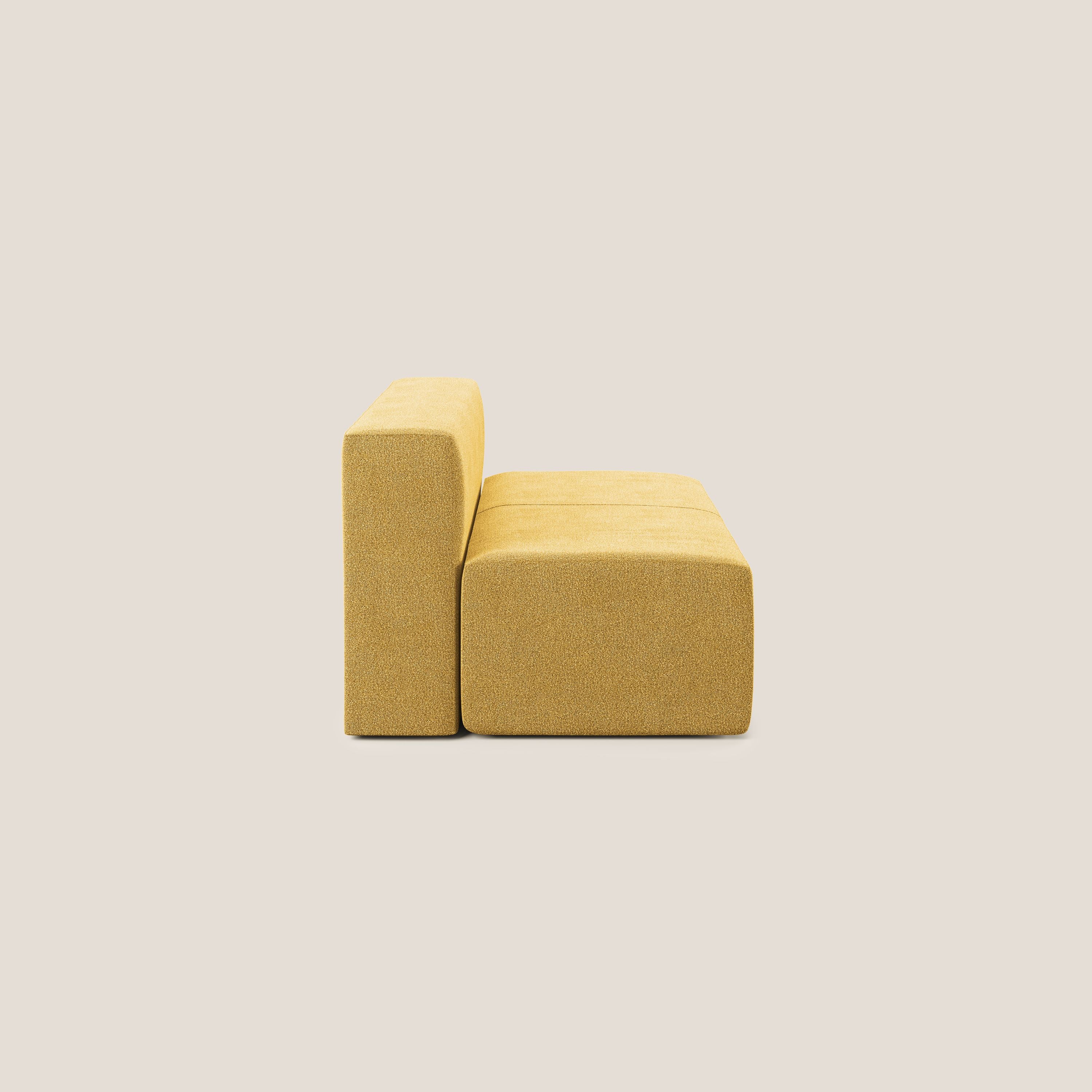 Nettuno modulo centrale maxi in morbido tessuto bouclè T07 giallo - divani.store