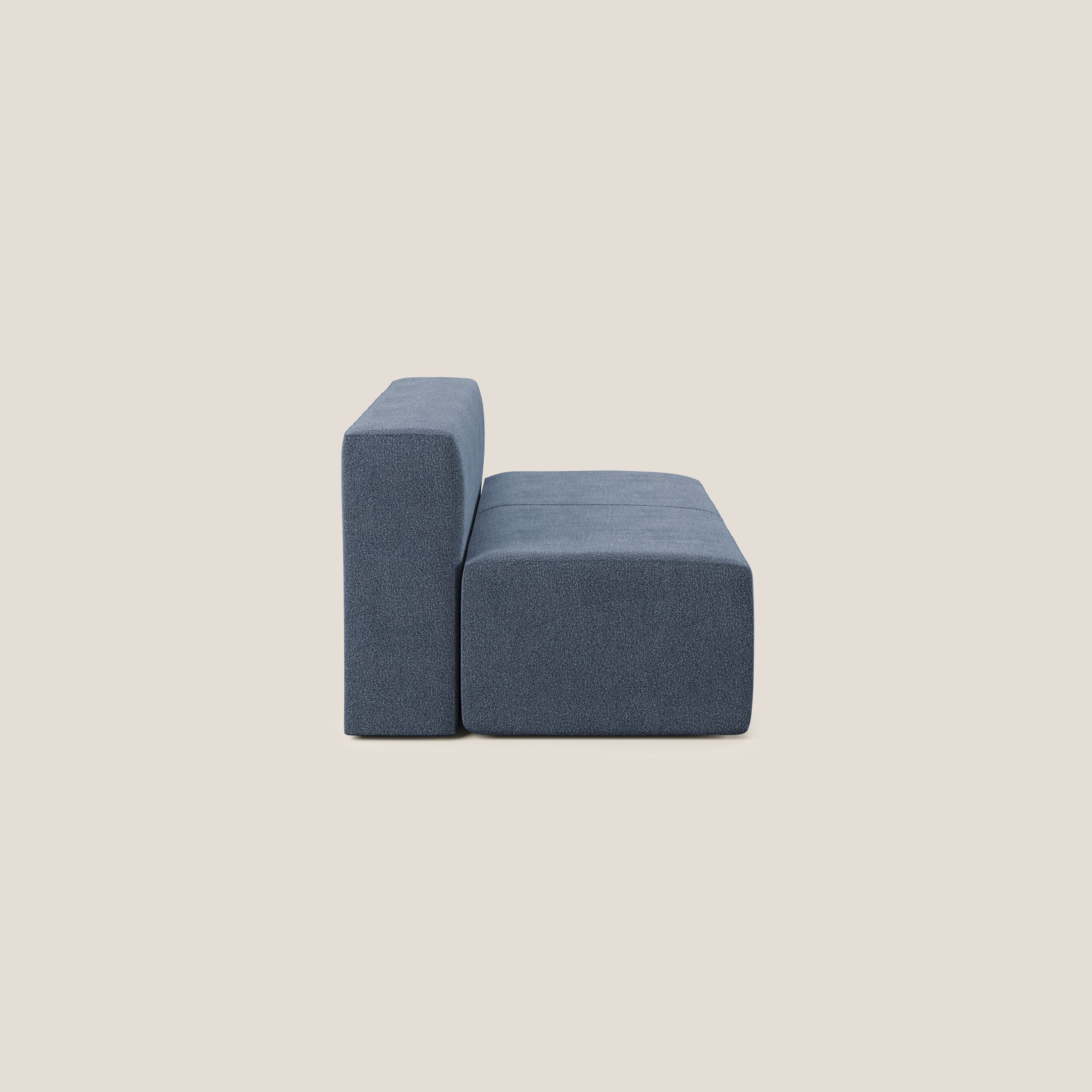 Nettuno modulo centrale maxi in morbido tessuto bouclè T07 blu - divani.store