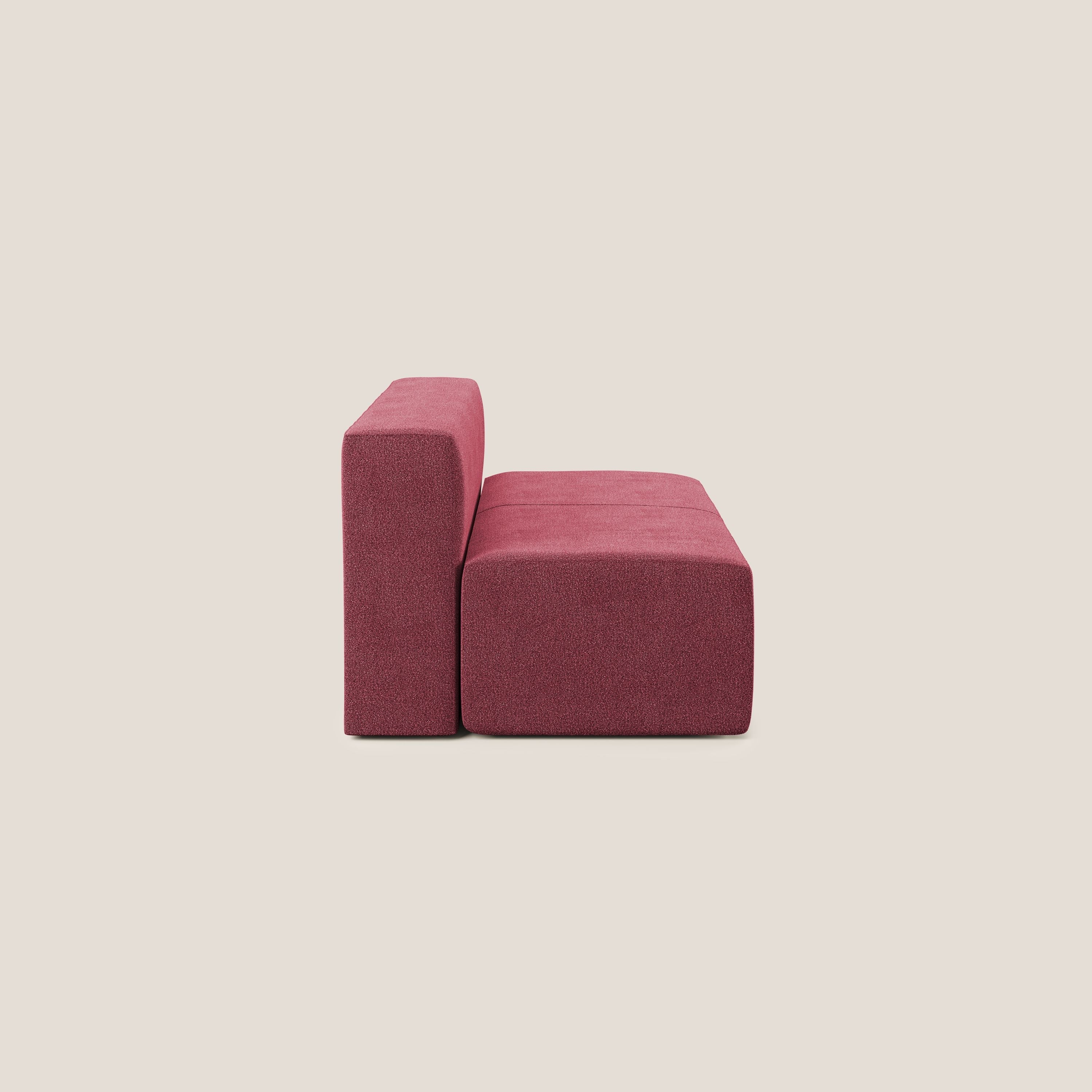Nettuno modulo centrale maxi in morbido tessuto bouclè T07 rosso - divani.store