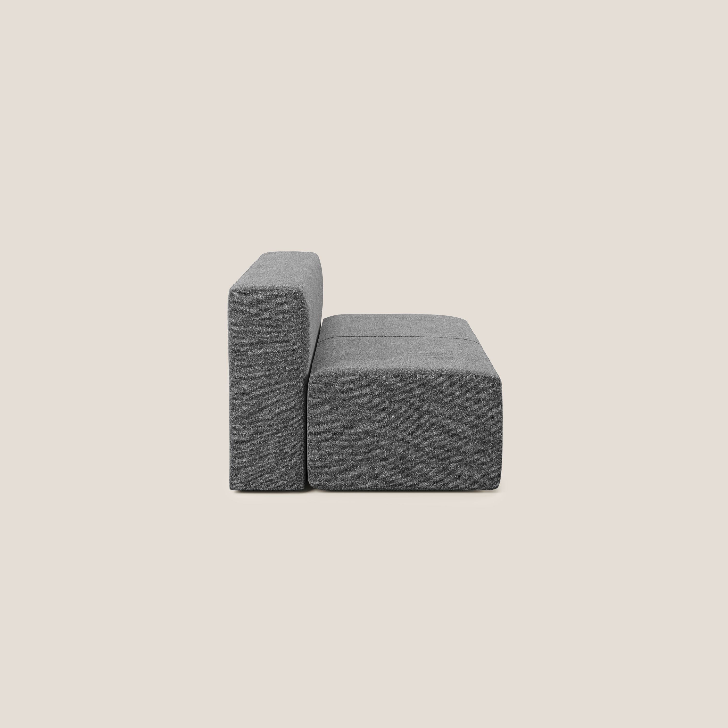 Nettuno modulo centrale maxi in morbido tessuto bouclè T07 antracite - divani.store