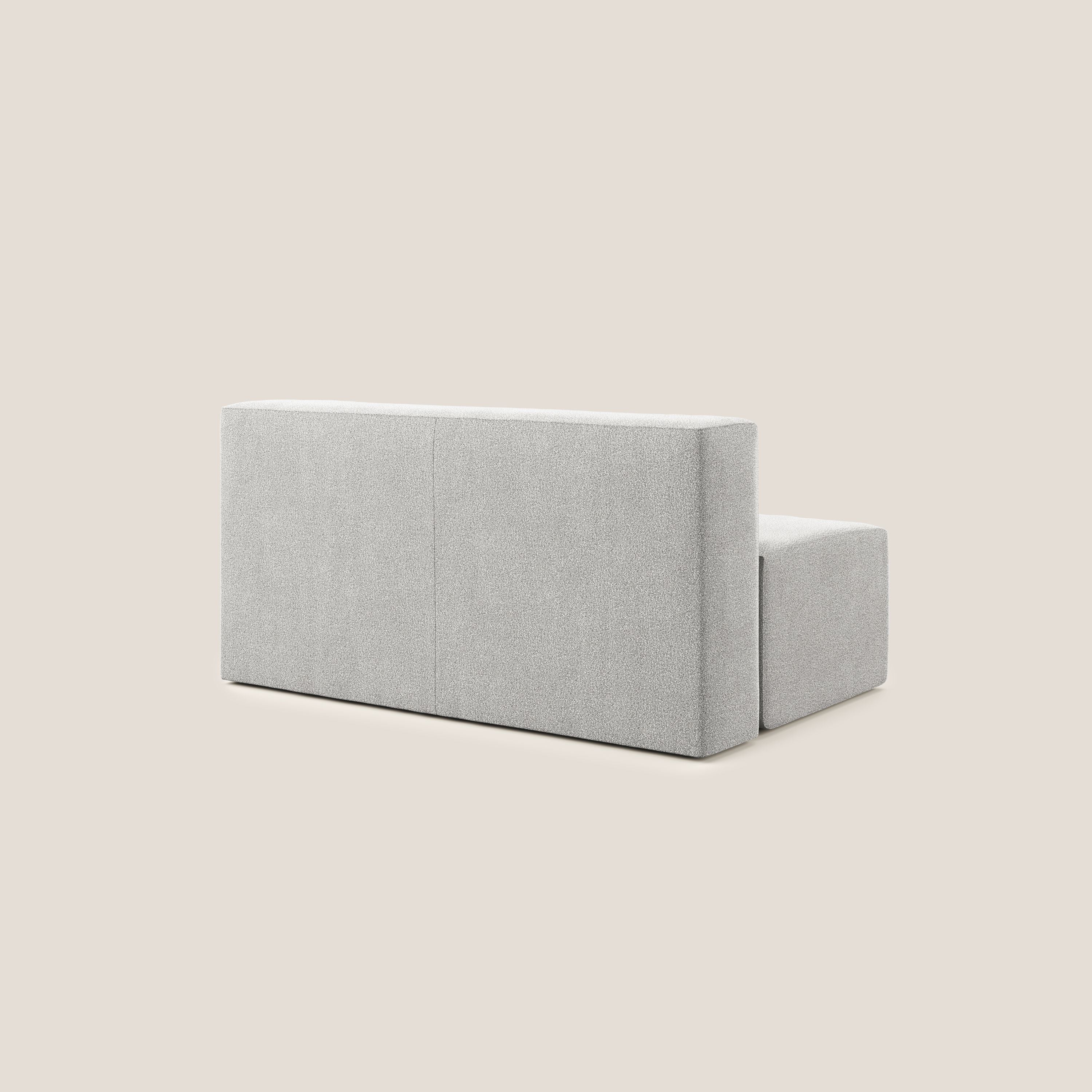 Nettuno modulo centrale maxi in morbido tessuto bouclè T07 grigio - divani.store