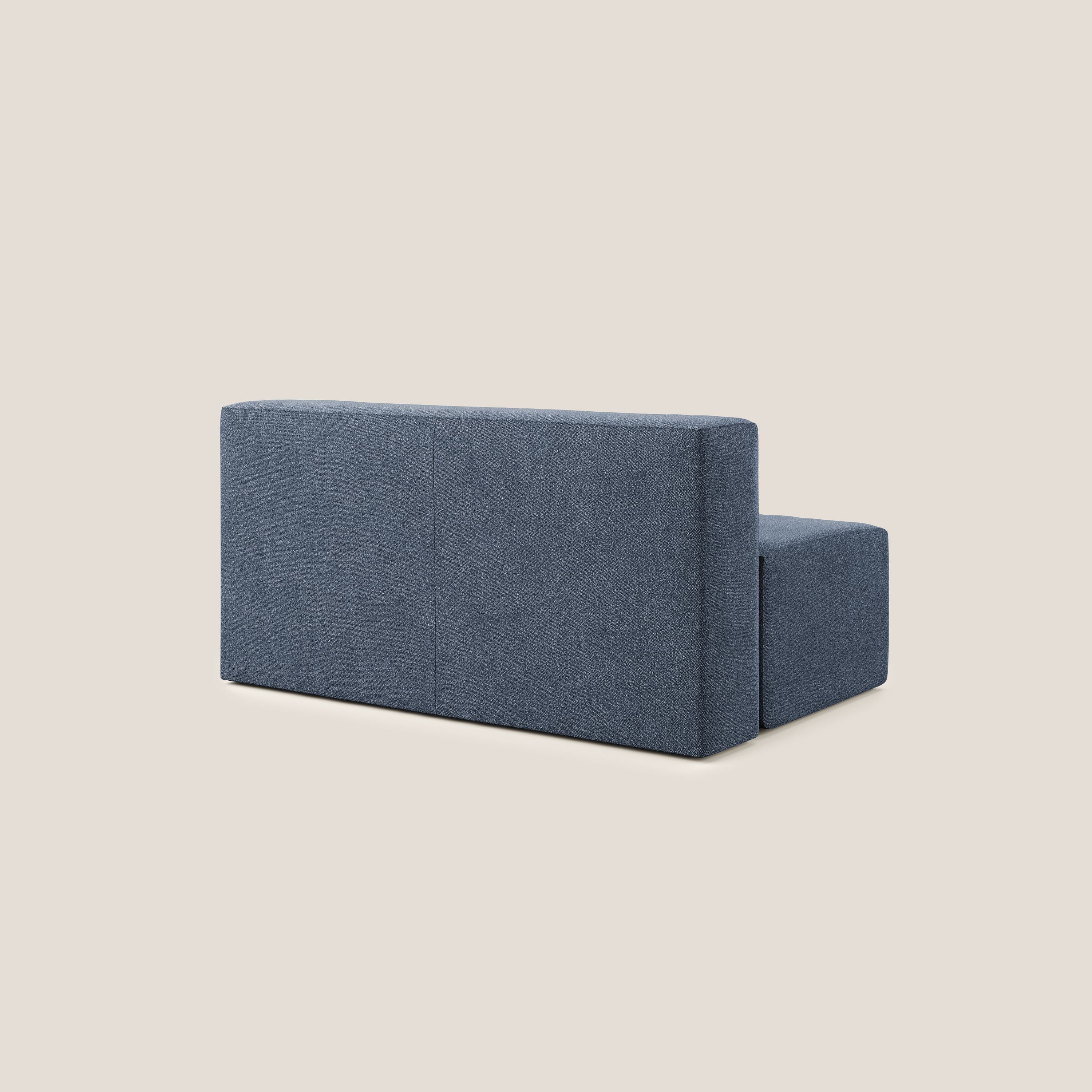 Nettuno modulo centrale maxi in morbido tessuto bouclè T07 blu - divani.store