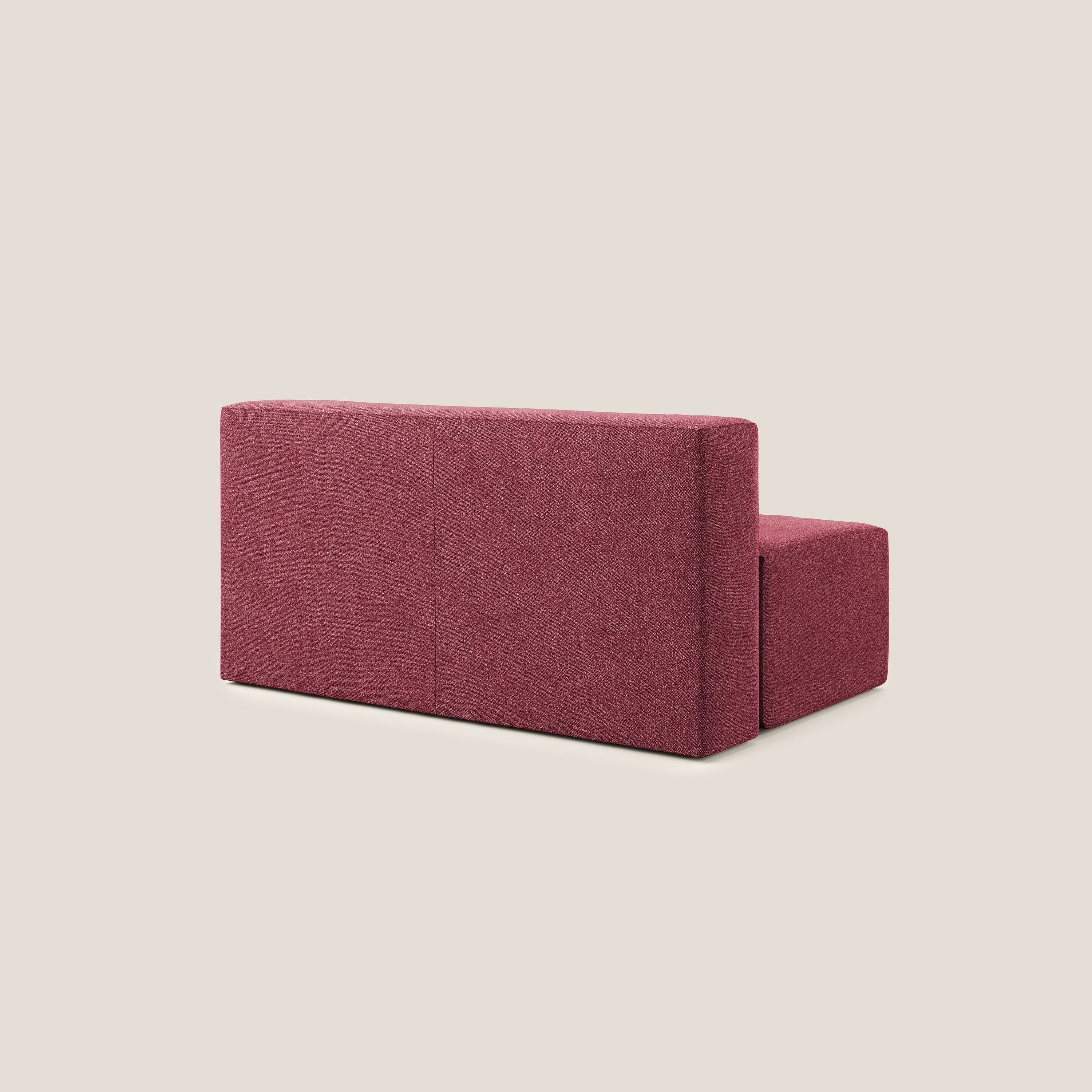 Nettuno modulo centrale maxi in morbido tessuto bouclè T07 rosso - divani.store