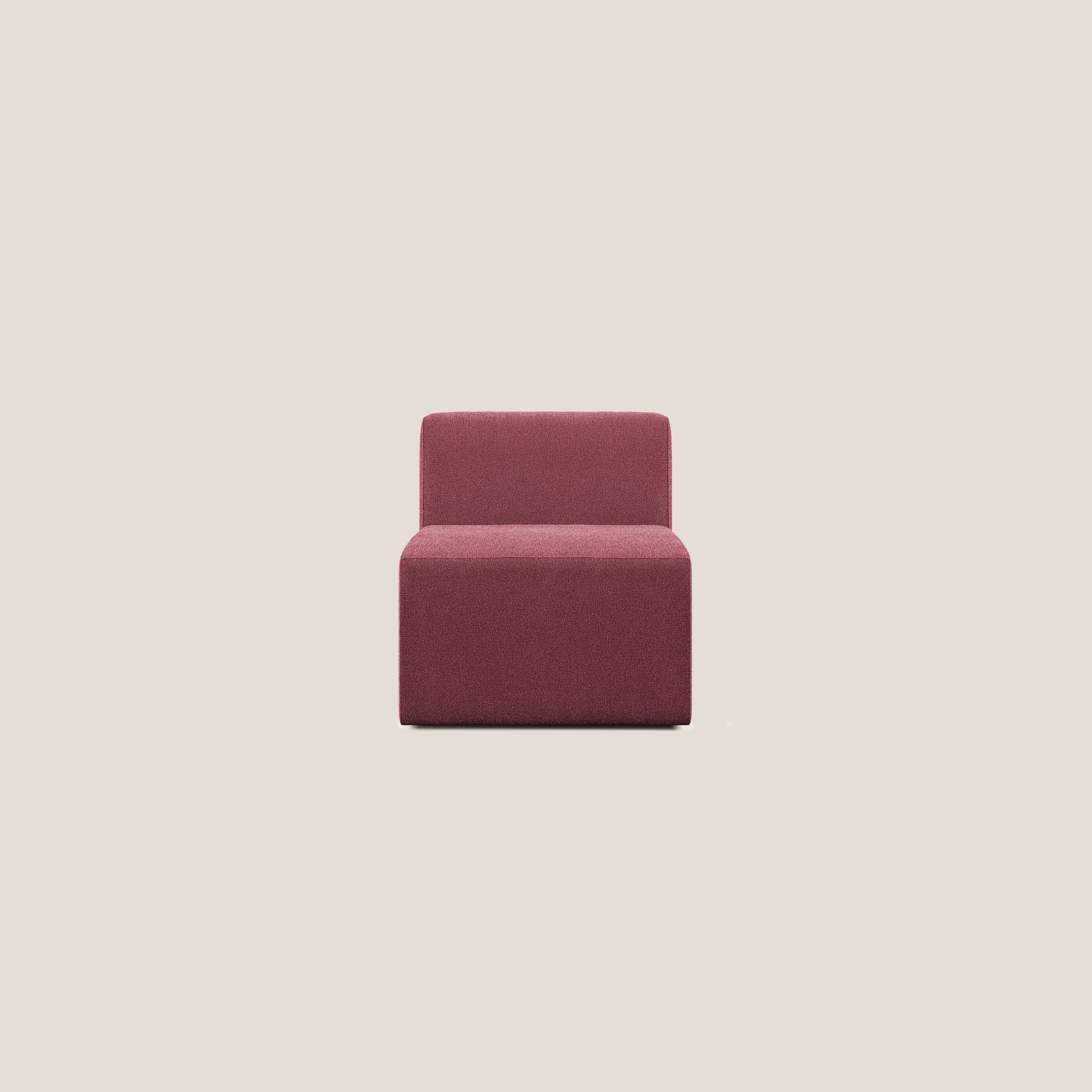 Shop online Nettuno modulo poltrona centrale in morbido tessuto bouclè T07 rosso - divani.store