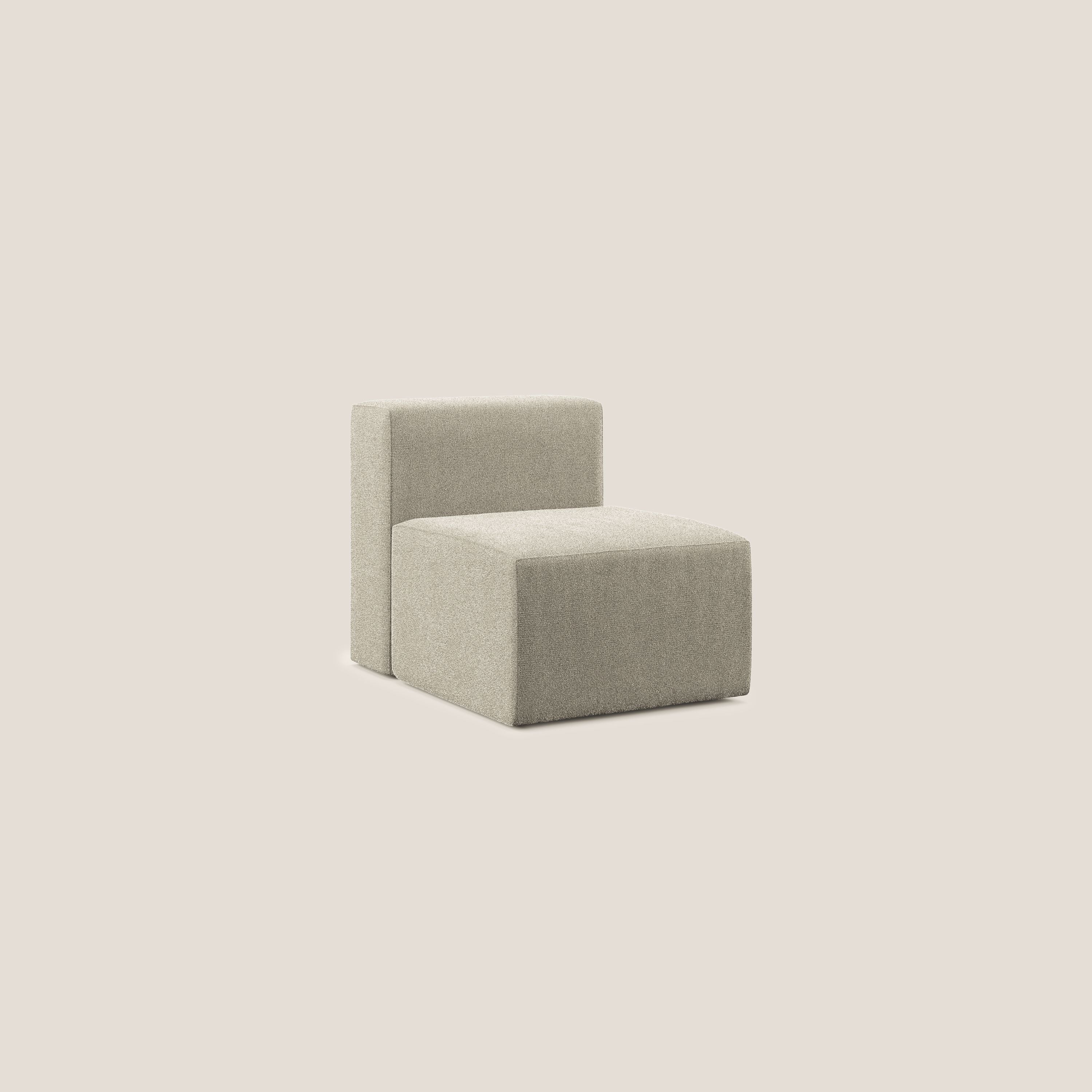 Shop online Nettuno modulo poltrona centrale in morbido tessuto bouclè T07 beige - divani.store