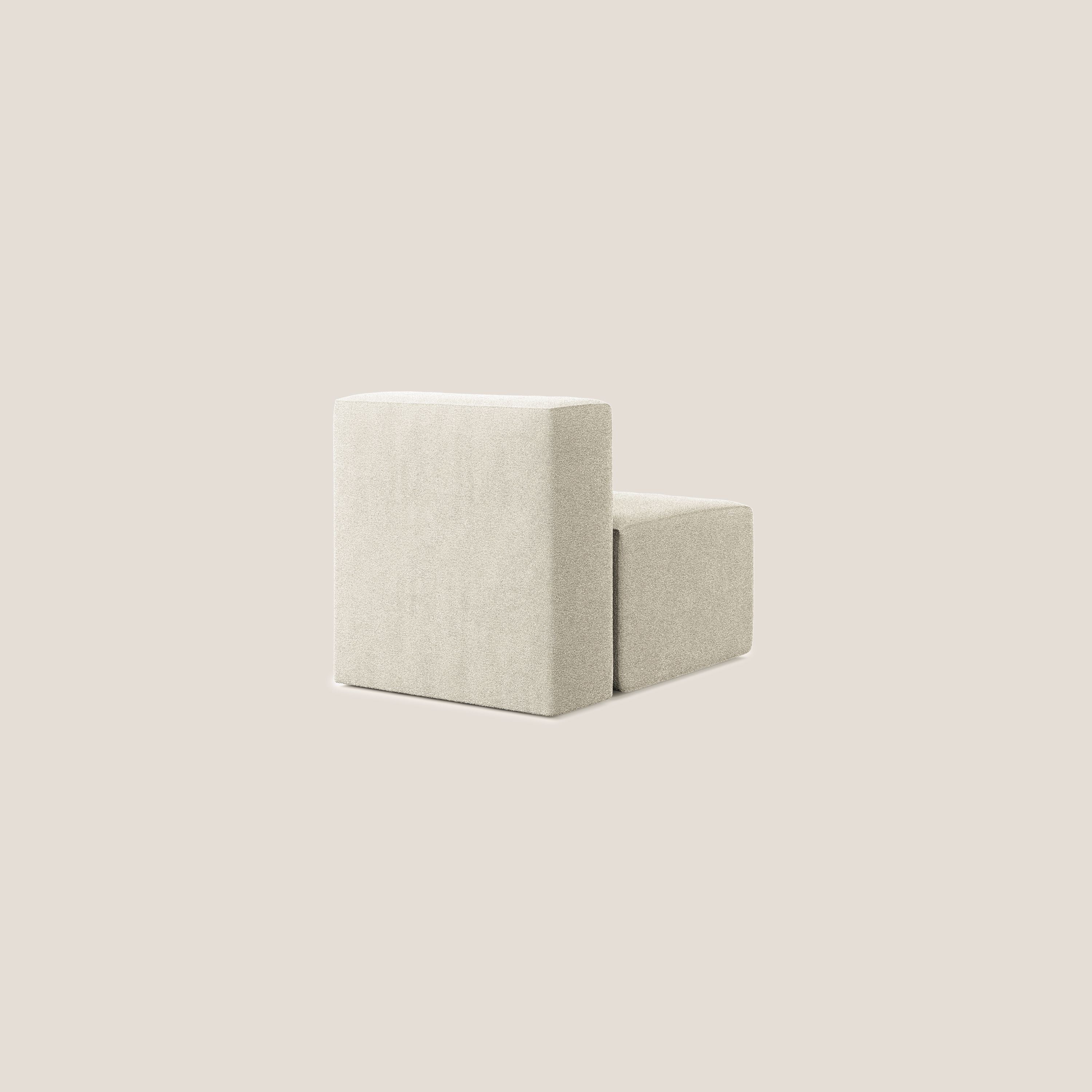 Nettuno modulo poltrona centrale in morbido tessuto bouclè T07 beige - divani.store