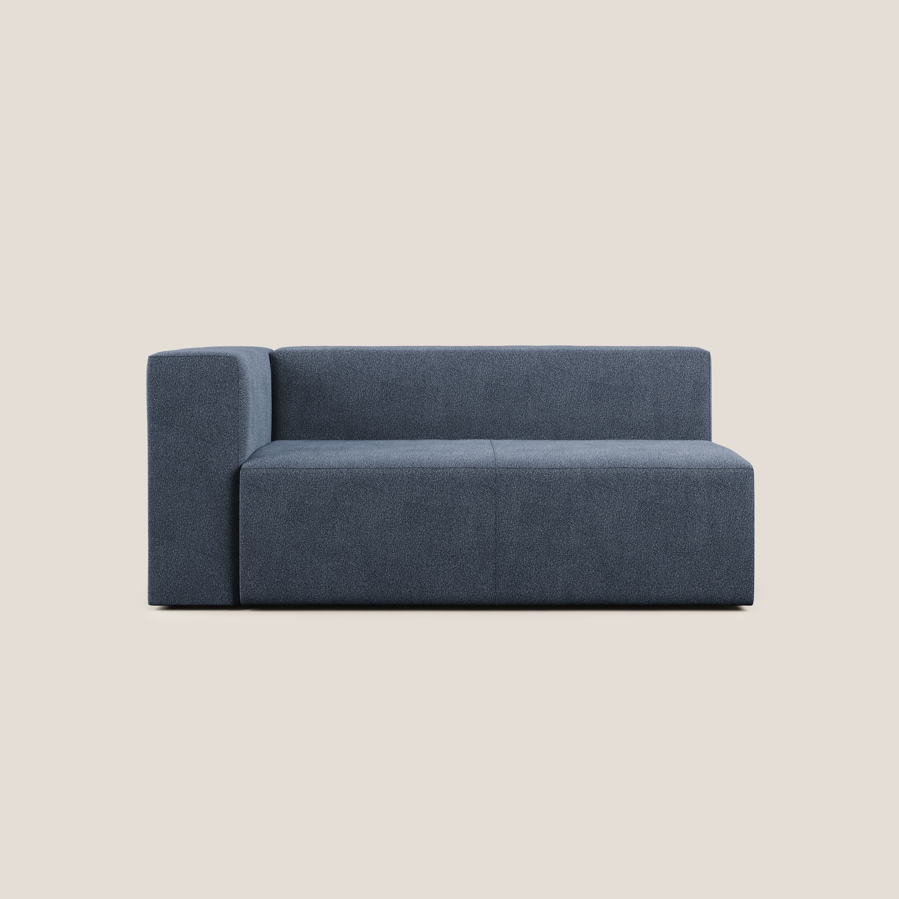 Nettuno modulo angolo/laterale maxi in morbido tessuto bouclè T07 blu - divani.store