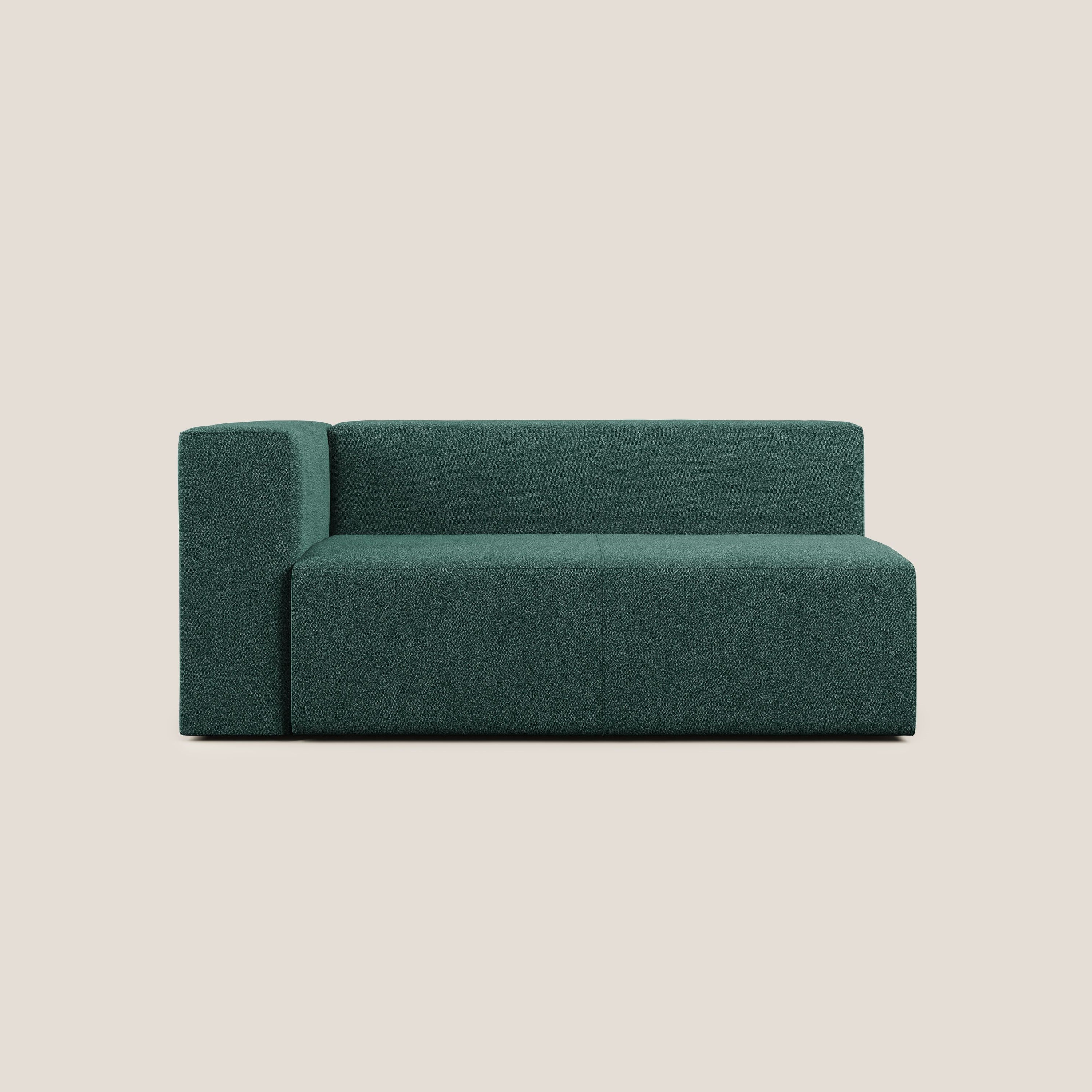 Nettuno modulo angolo/laterale maxi in morbido tessuto bouclè T07 verde - divani.store