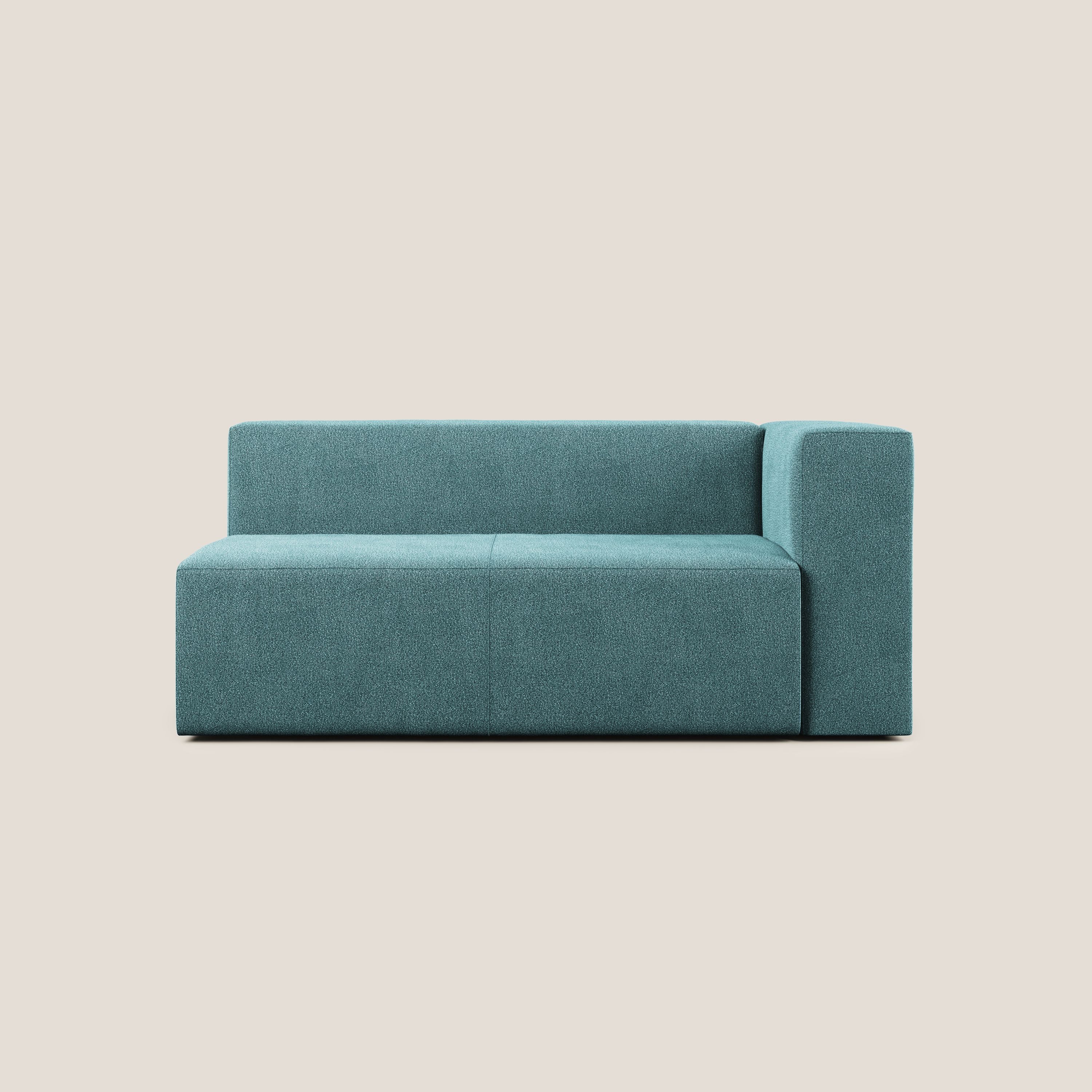 Nettuno modulo angolo/laterale maxi in morbido tessuto bouclè T07 azzurro - divani.store