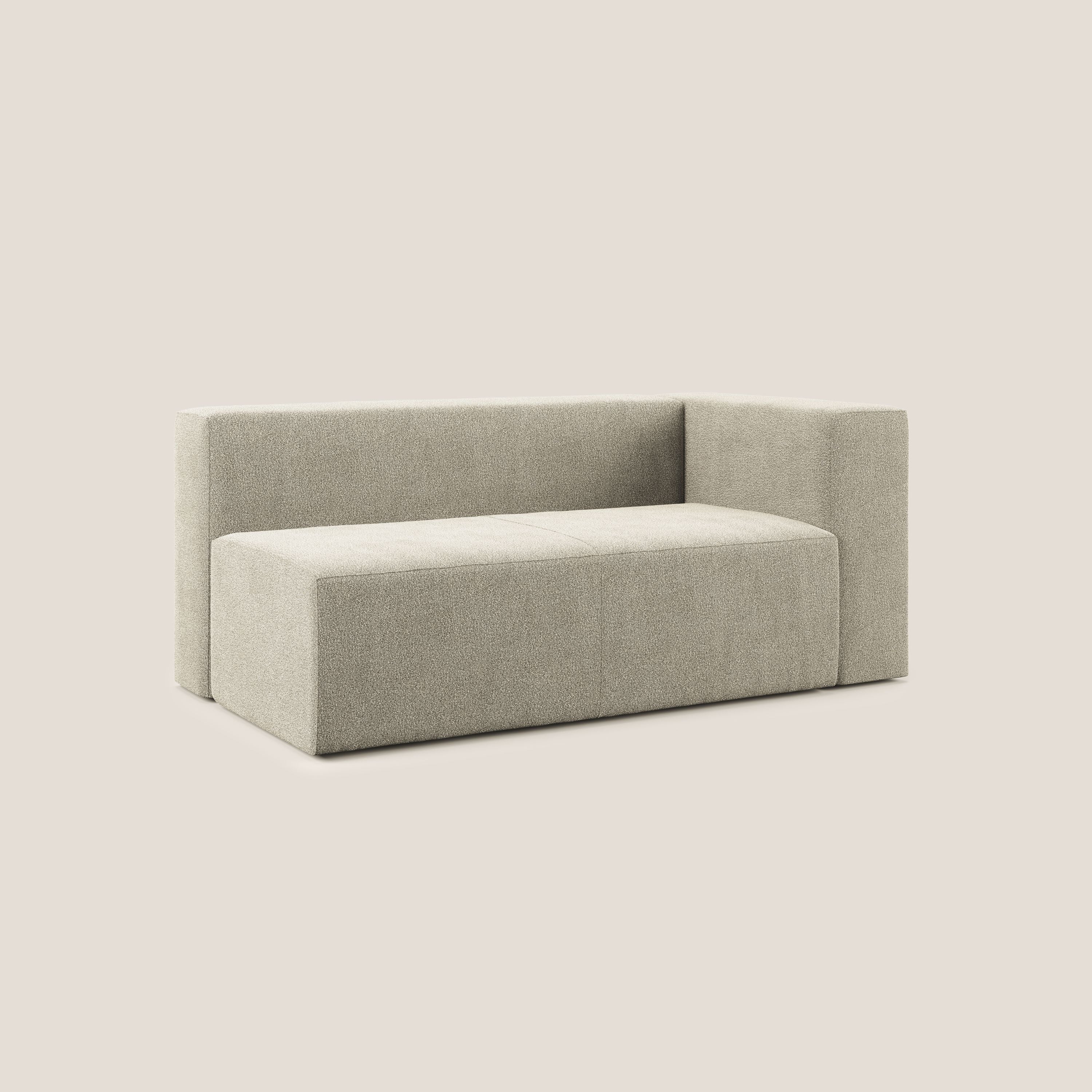 Nettuno modulo angolo/laterale maxi in morbido tessuto bouclè T07 beige - divani.store